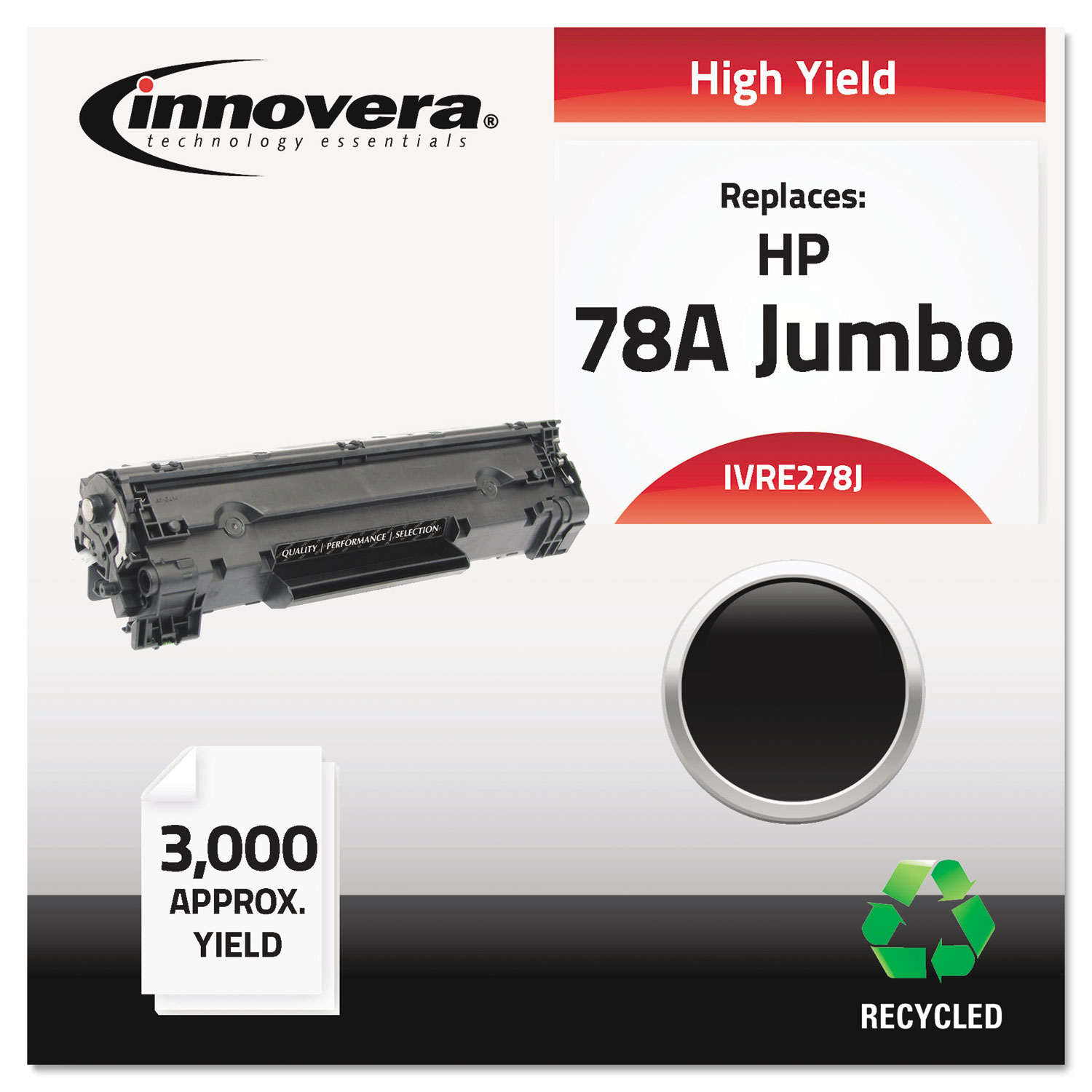 Remanufactured CE278A(J) (78AJ) Extra High-Yield Toner, 3000 Page-Yield, Black