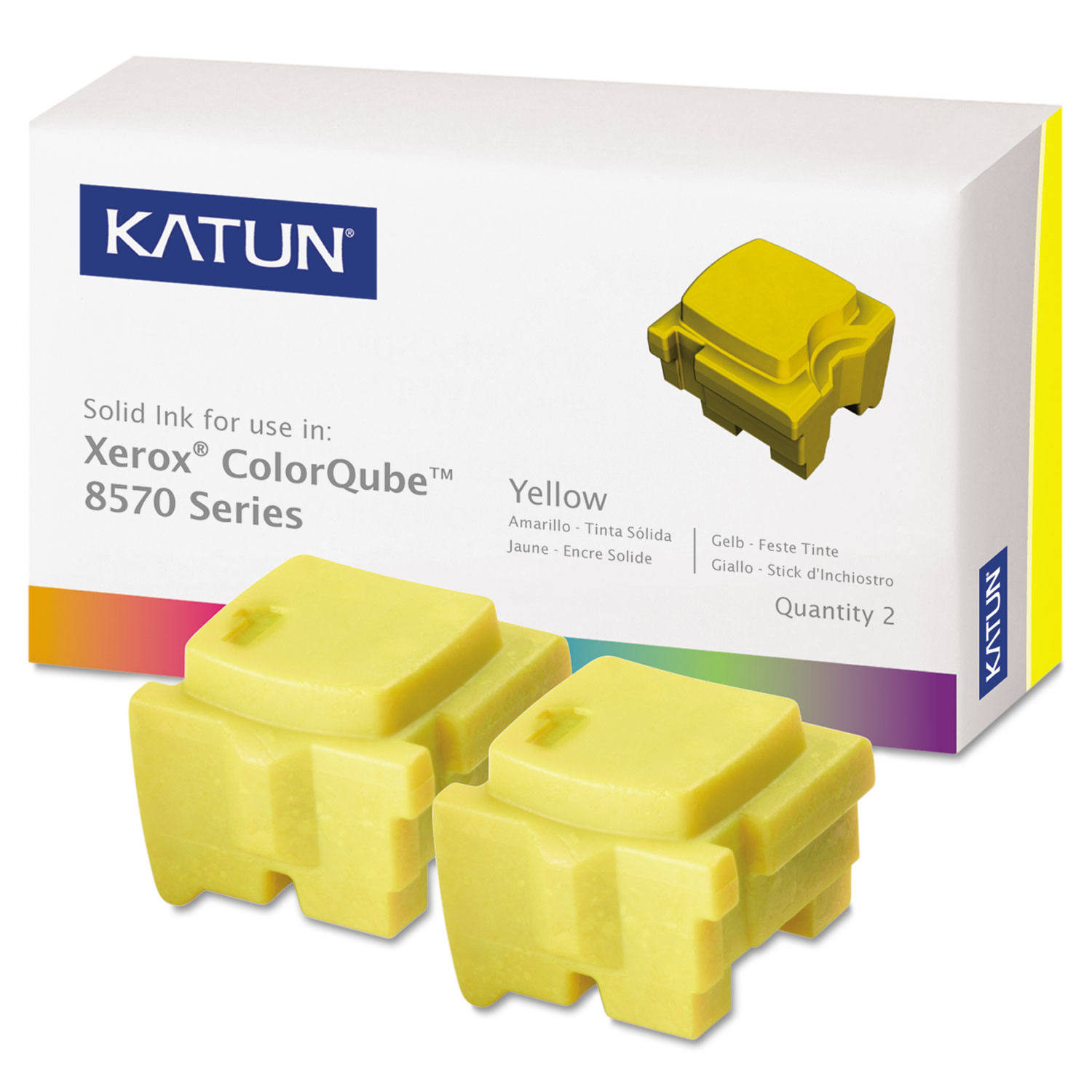 39399 Compatible 108R00928 Solid Ink Stick, Yellow, 2/BX