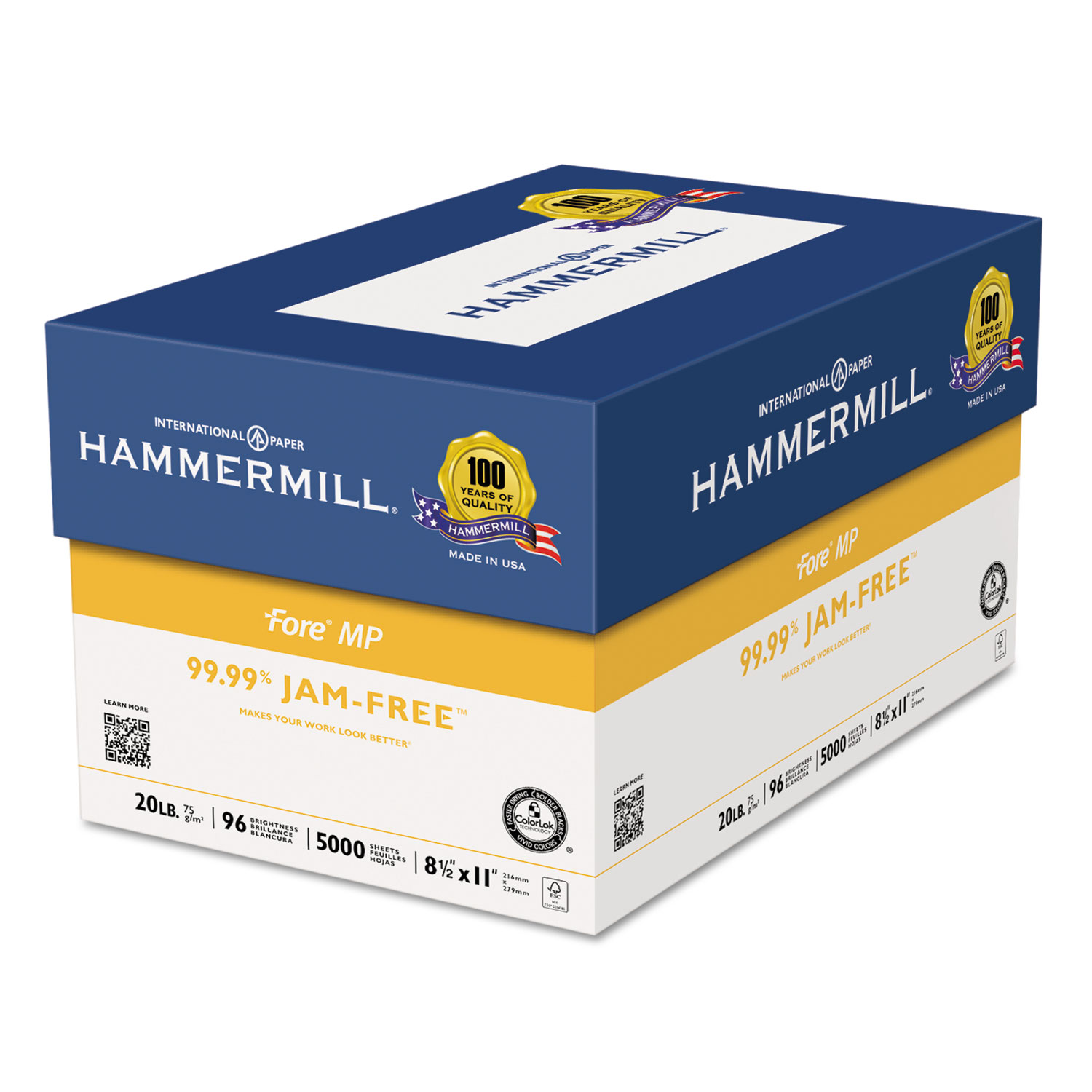 thumbnail image 2 of 2PK Hammermill Fore Multipurpose Print Paper, 96 Bright, 20 Lb Bond 2 of 12