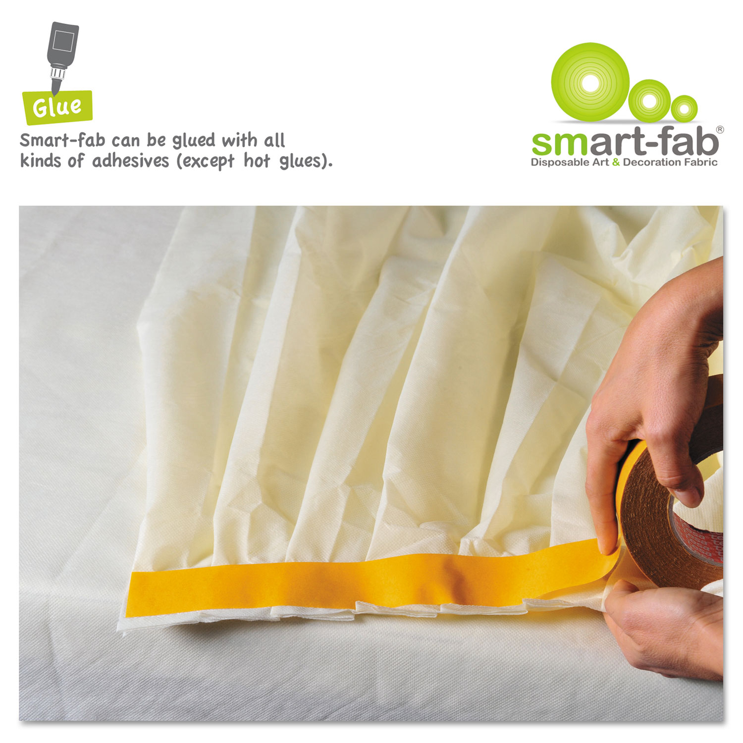 SmartFab® Smart Fab Disposable Fabric, 48" x 40' roll, Cream