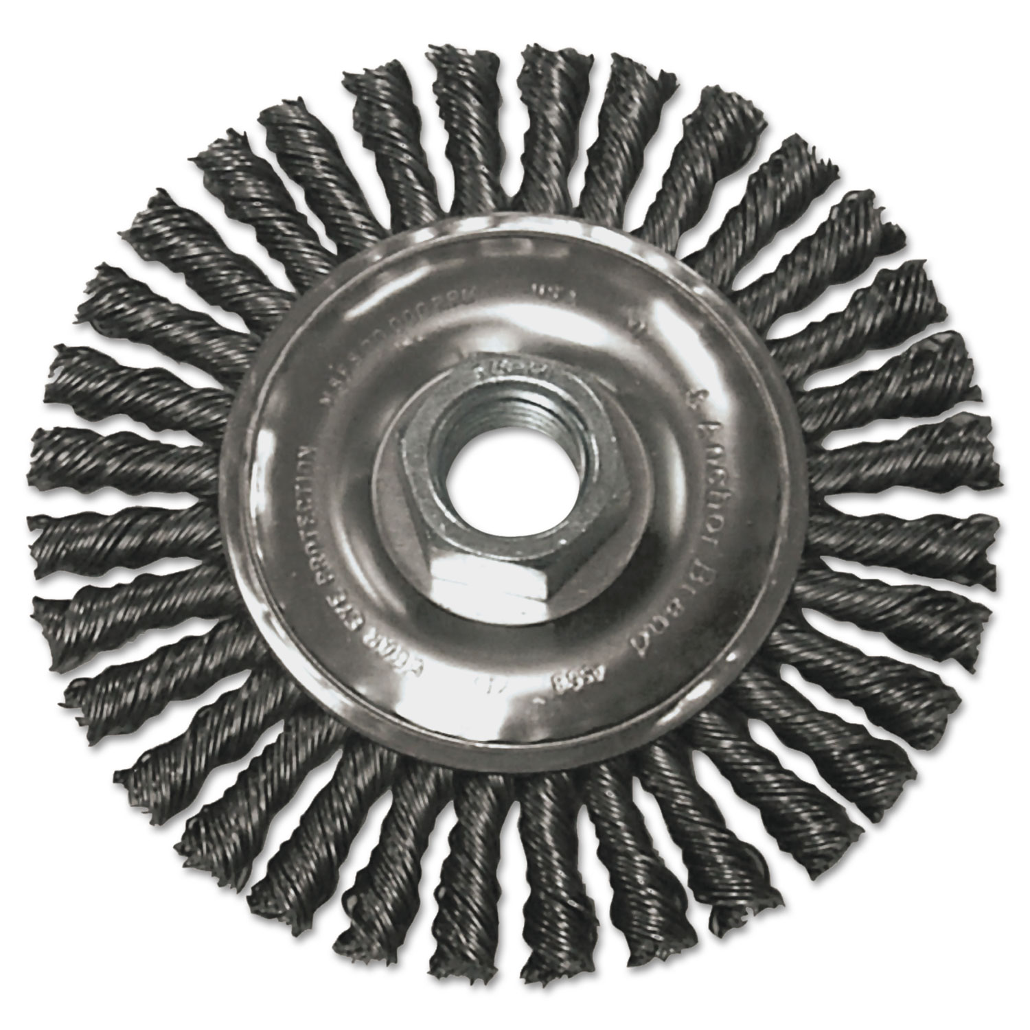  Anchor Brand 94864 String Bead Wheel Brush, 4 Dia, Steel, .02 Wire (ANR4S58) 