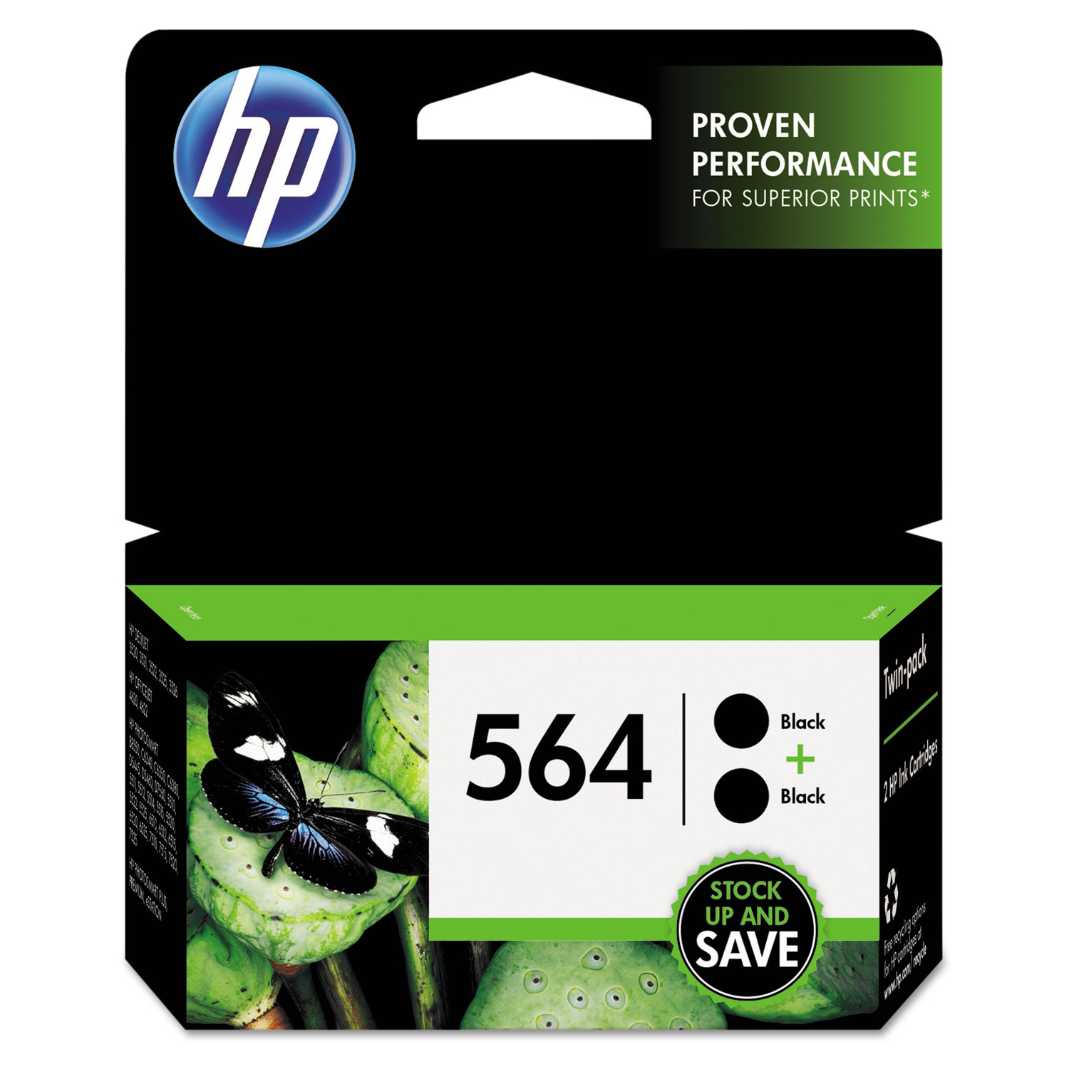  HP C2P51FN HP 564, (C2P51FN) 2-pack Black Original Ink Cartridges (HEWC2P51FN) 