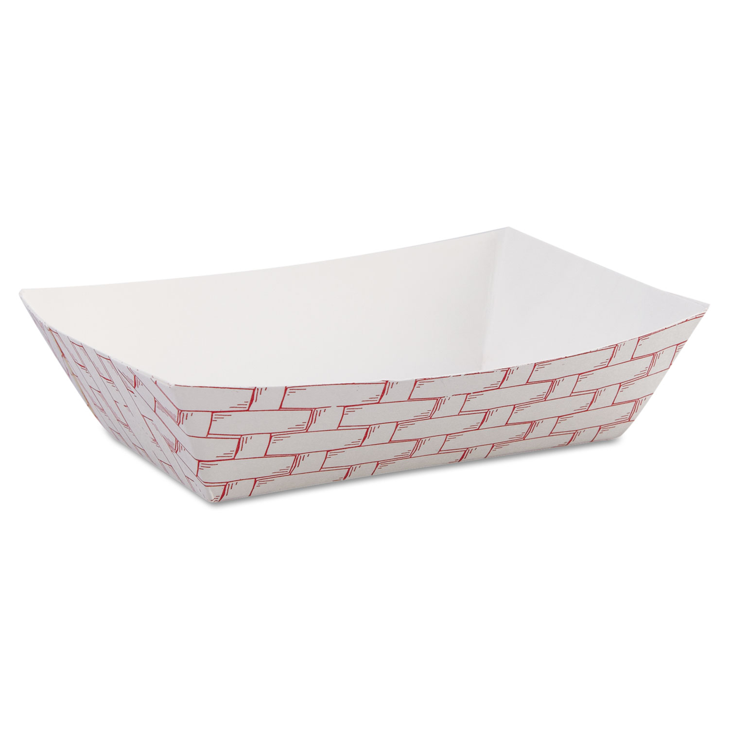  Boardwalk BWK30LAG040 Paper Food Baskets, 6 oz Capacity, Red/White, 1000/Carton (BWK30LAG040) 