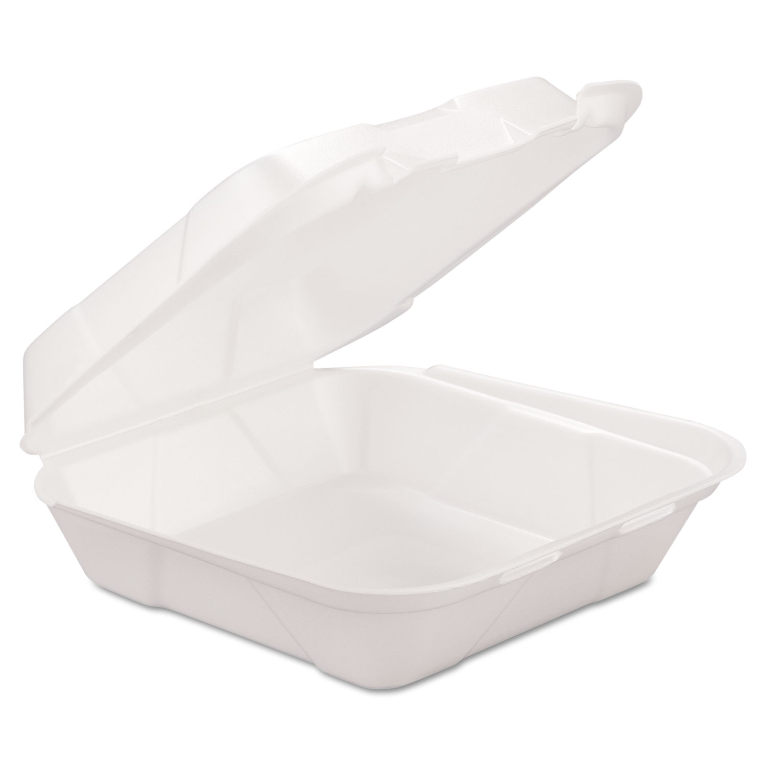  GEN SN240VW-H-0183400 Foam Hinged Carryout Container, 1-Comp, White, 8 X 8 1/4 X 3, 200/Carton (GENHINGEDM1) 