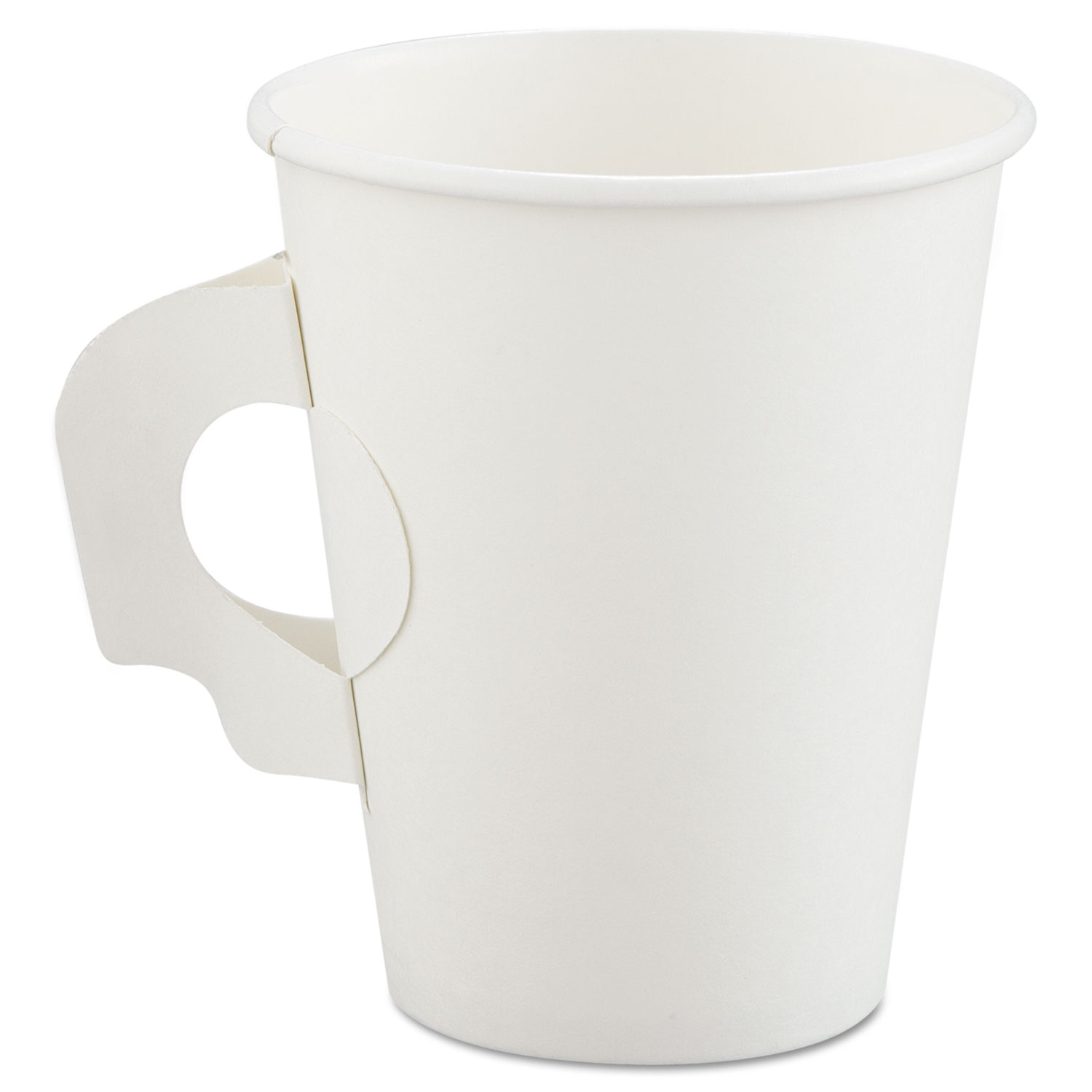  Dart 378HW-2050 Polycoated Hot Paper Cups with Handles, 8 oz, White (SCC378HW) 