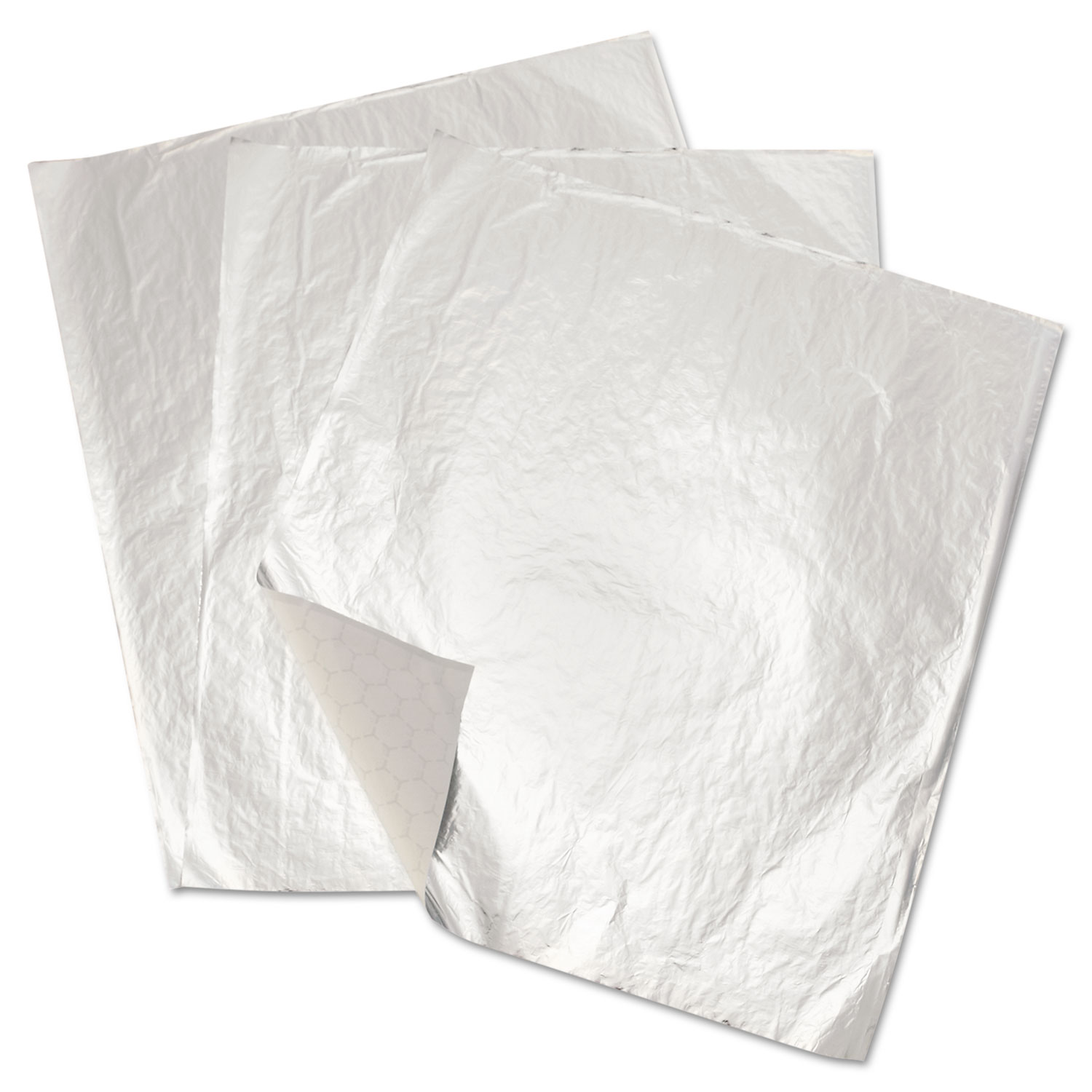 Cushion-Fold Plain Foil Wrap Sheets, 14 x 16, Silver, 1000/Carton