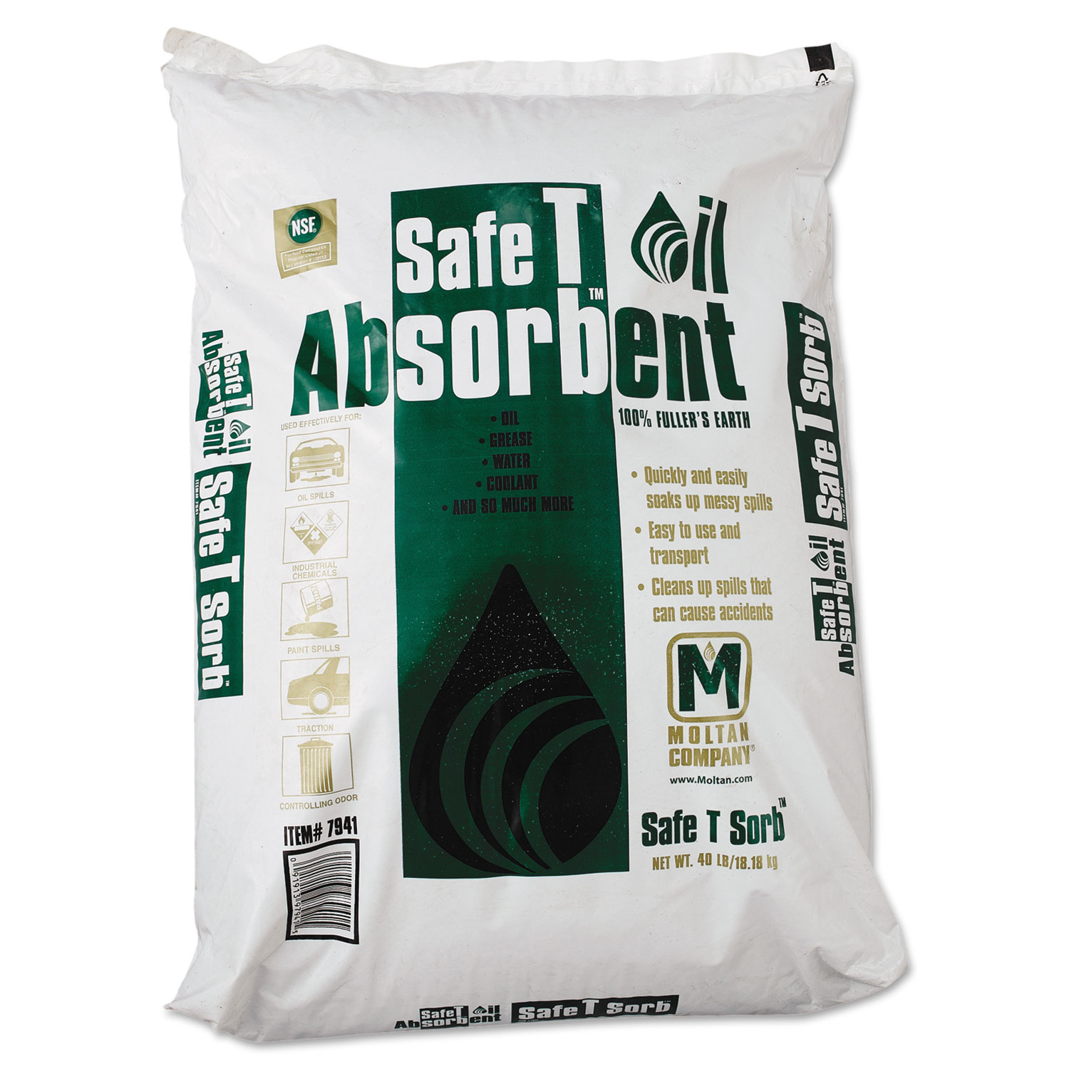 All-Purpose Clay Absorbent, 40lb, Poly-Bag