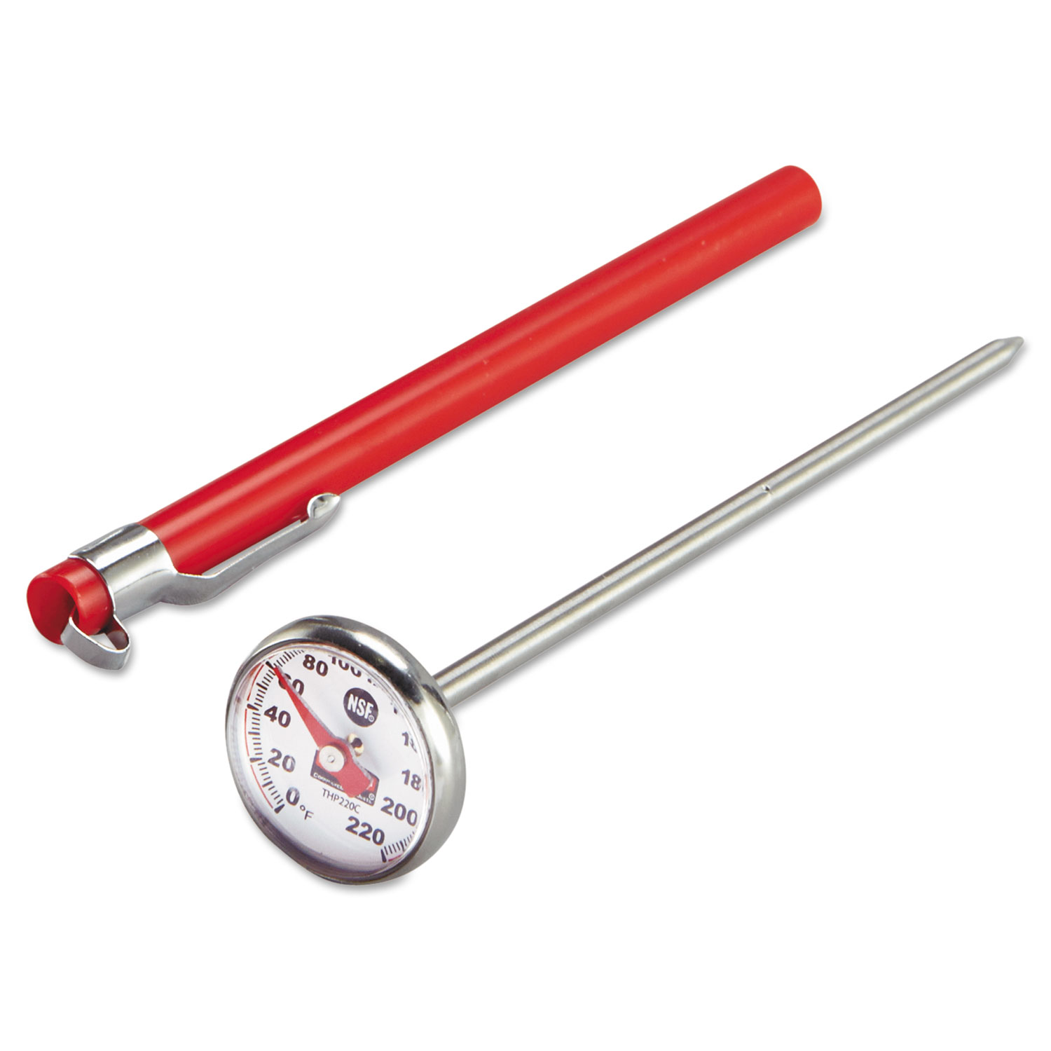  Rubbermaid Commercial FGTHP220C Industrial-Grade Analog Pocket Thermometer, 0°F to 220°F (PELTHP220C) 