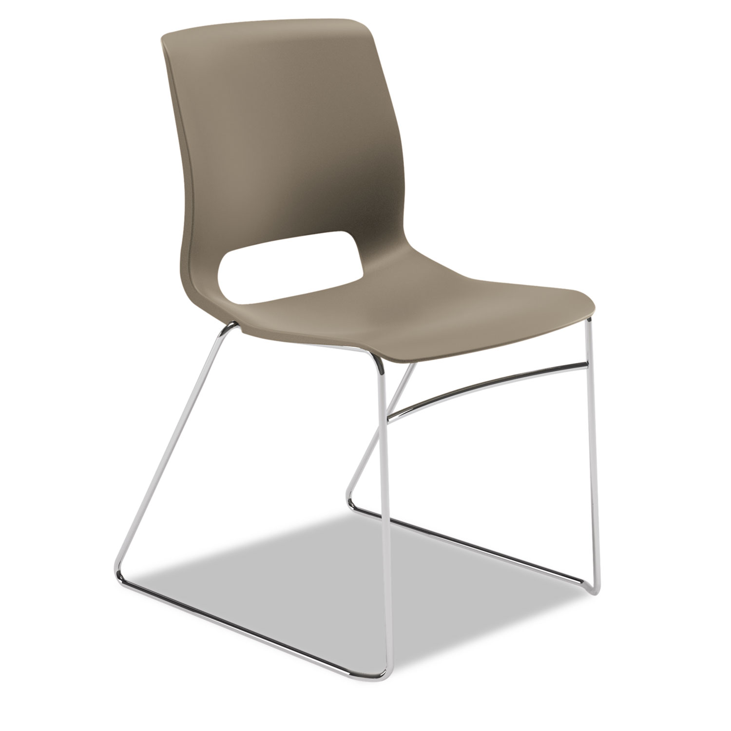 Motivate Seating High-Density Stacking Chair, Shadow/Chrome, 4/Carton