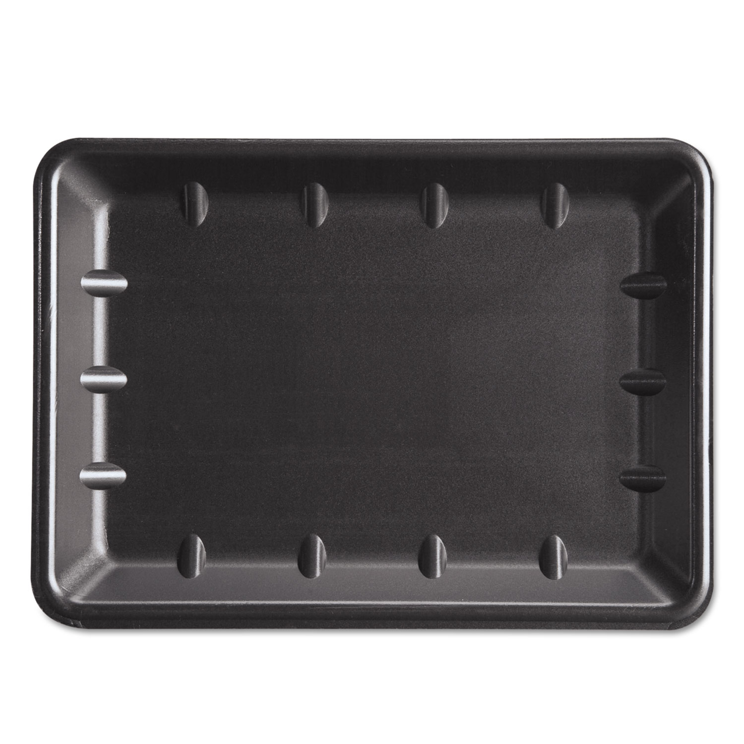  Genpak W1014---3L Supermarket Tray, Foam, Black, 10 x 14 x 1-1/4, 100/Carton (GNPW1014BK) 