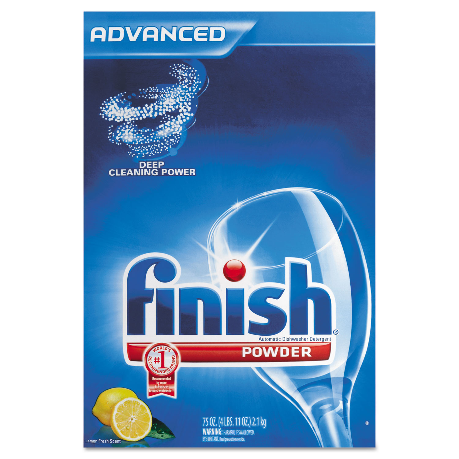  FINISH 51700-78234 Automatic Dishwasher Detergent, Lemon Scent, Powder, 2.3 qt. Box, 6 Boxes/Ct (RAC78234) 
