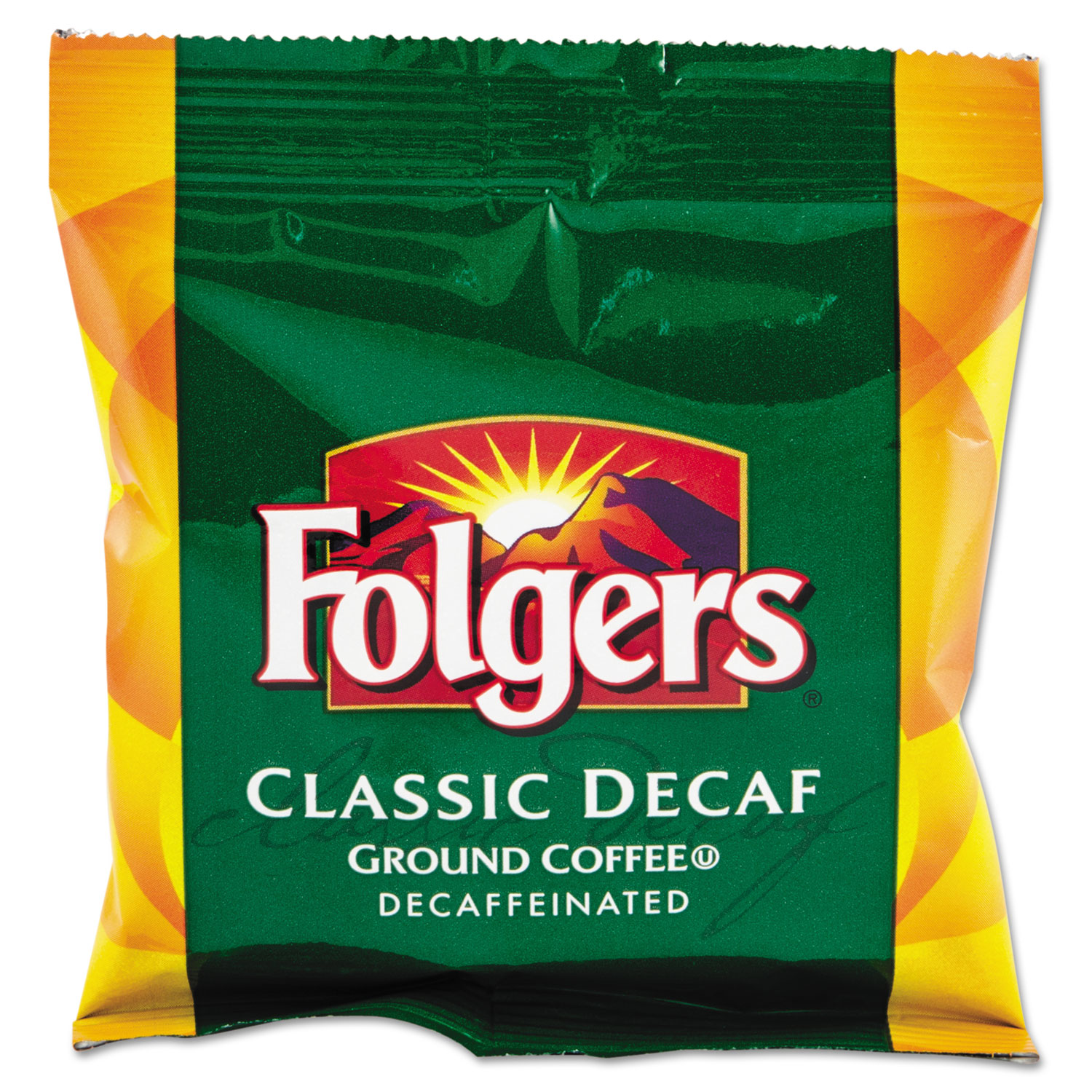  Folgers 2550006433 Ground Coffee, Fraction Pack, Classic Roast Decaf, 1.5oz, 42/Carton (FOL06433) 