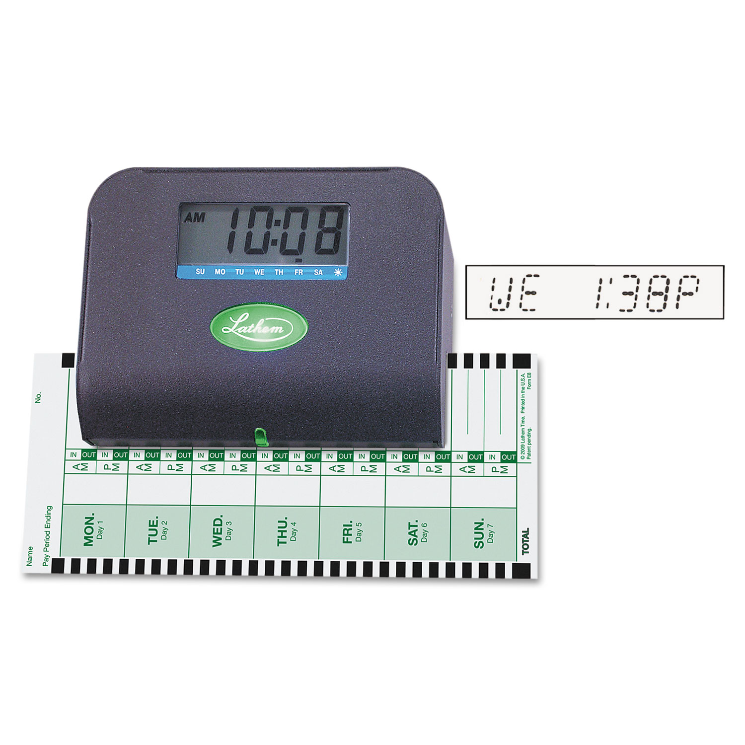 800P Thermal Print Time Recorder, 6 x 3 x 5-1/3