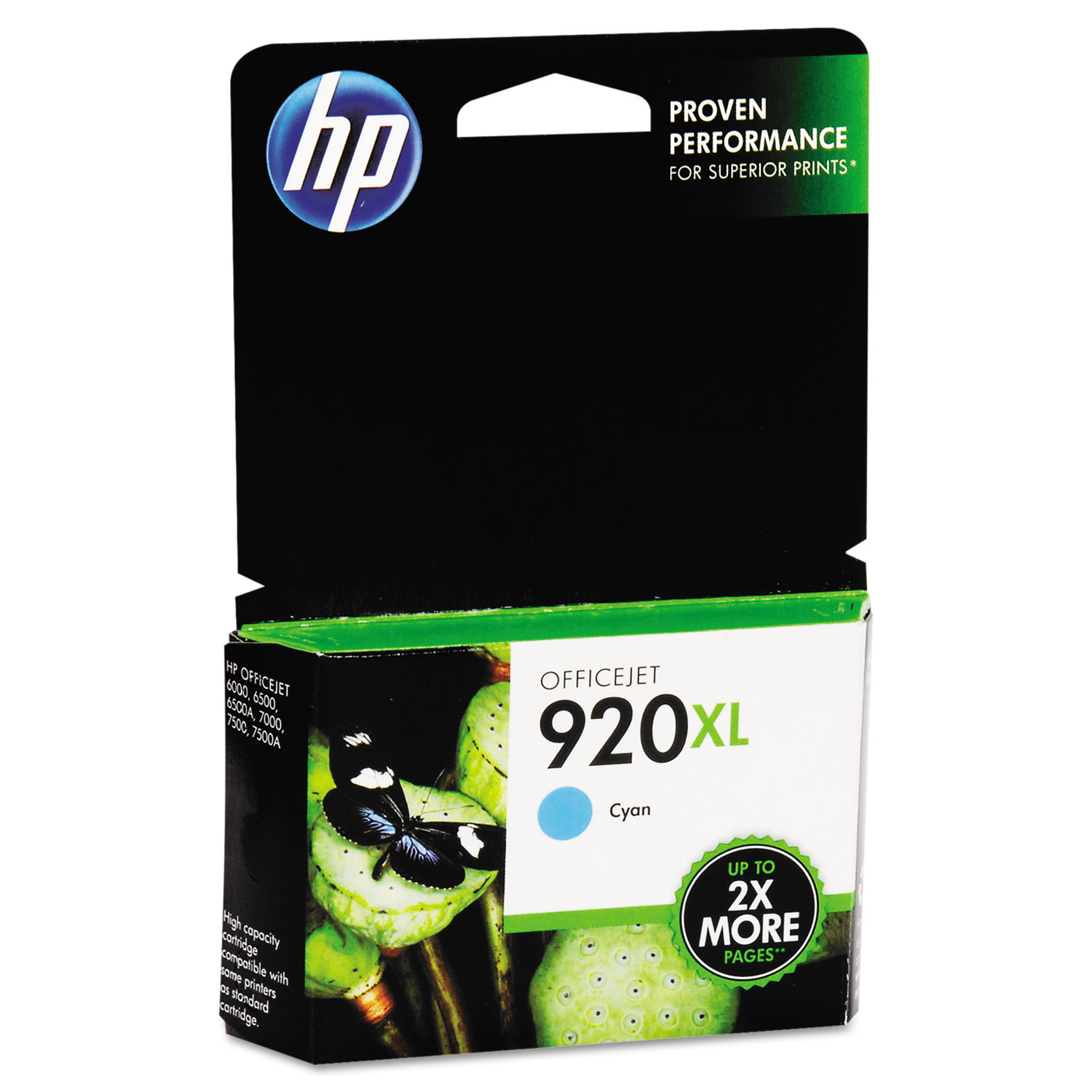  HP CD972AN HP 920XL, (CD972AN) High Yield Cyan Original Ink Cartridge (HEWCD972AN) 