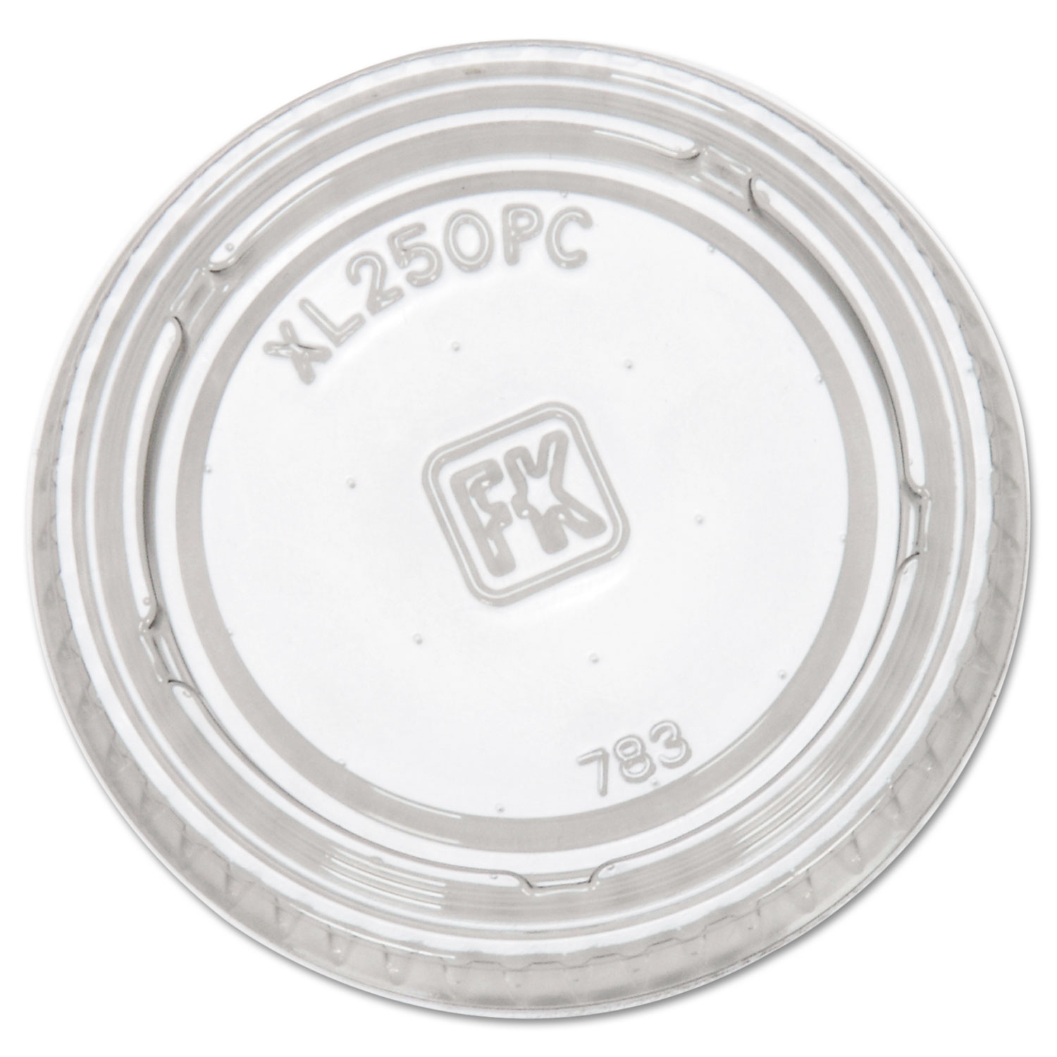  Fabri-Kal 9505083 Portion Cup Lids, Fits 1.5-2.5oz Cups, Clear (FABXL250PC) 