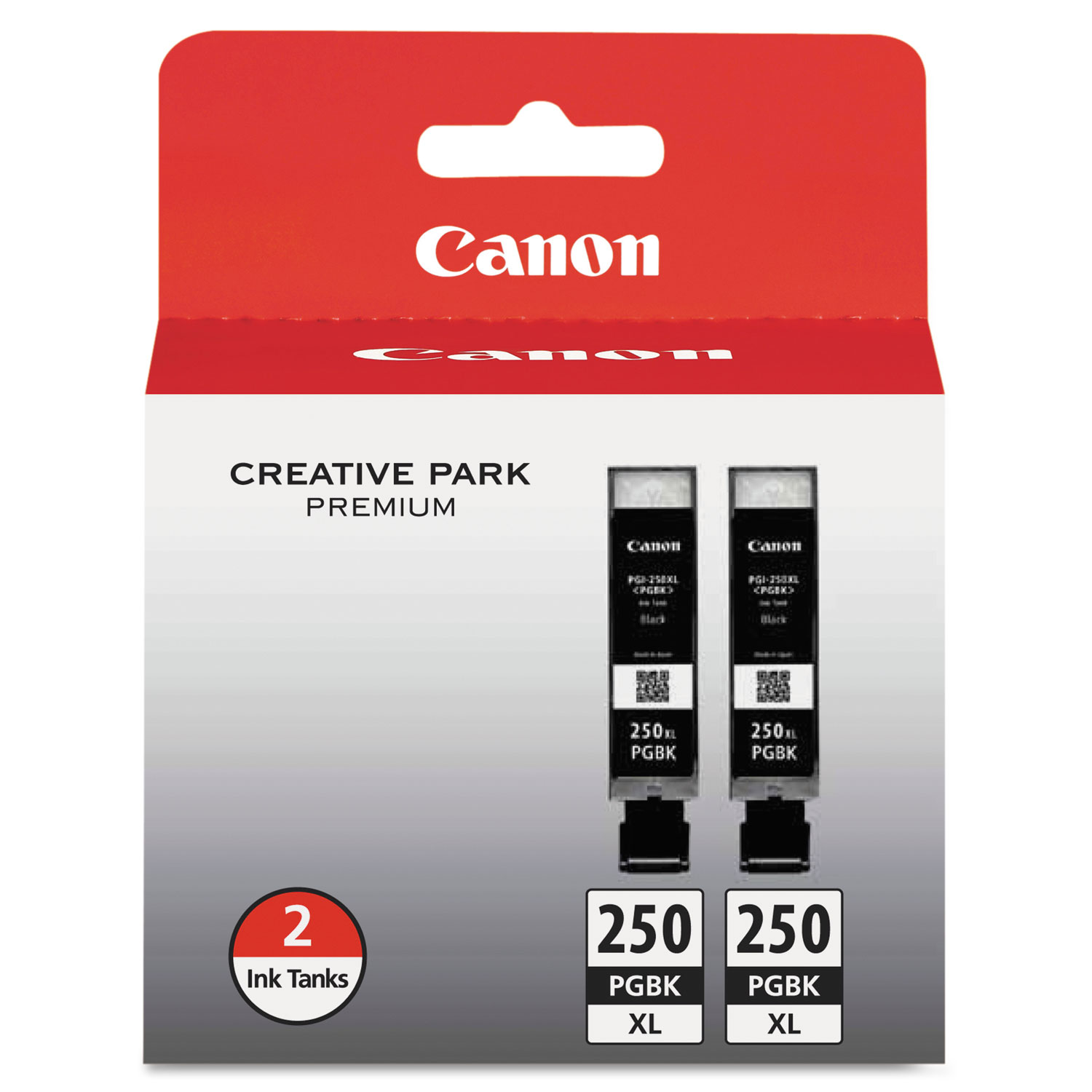  Canon 6432B004 6432B004 (PGI-250XL) ChromaLife100+ High-Yield Ink, 500 Page-Yield, Black, 2/PK (CNM6432B004) 