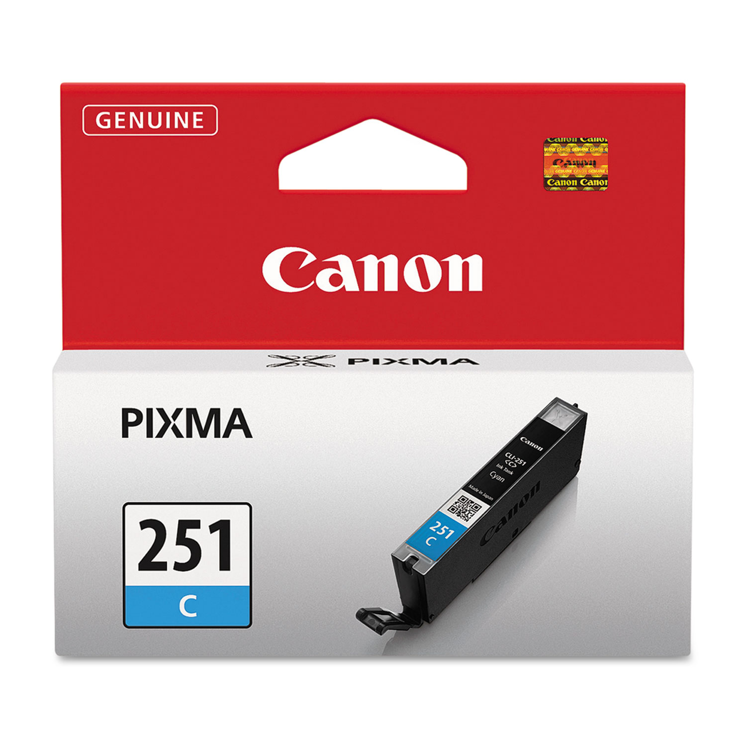  Canon 6514B001 6514B001 (CLI-251) ChromaLife100+ Ink, 304 Page-Yield, Cyan (CNM6514B001) 
