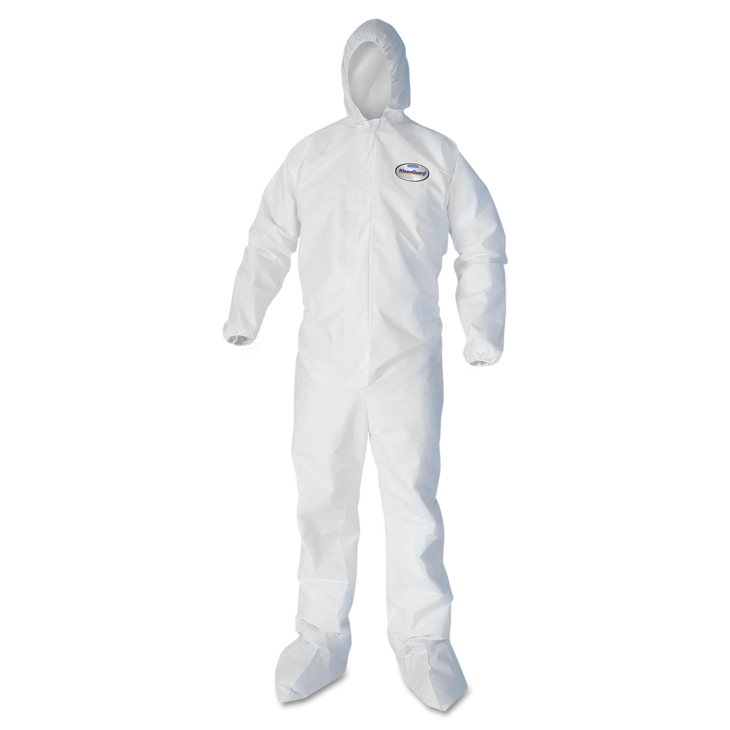 A30 Elastic Back and Cuff Hooded/Boots Coveralls, White, 3XL,21/Ct