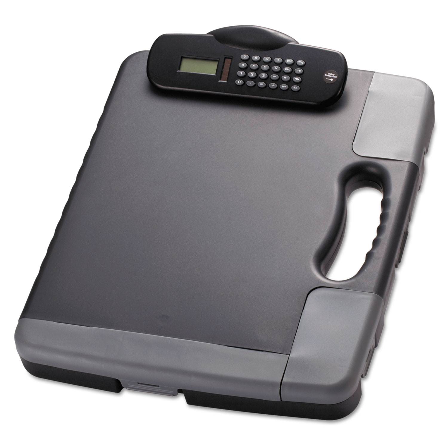  Officemate 83302 Portable Storage Clipboard Case w/Calculator, 11 3/4 x 14 1/2, Charcoal (OIC83302) 