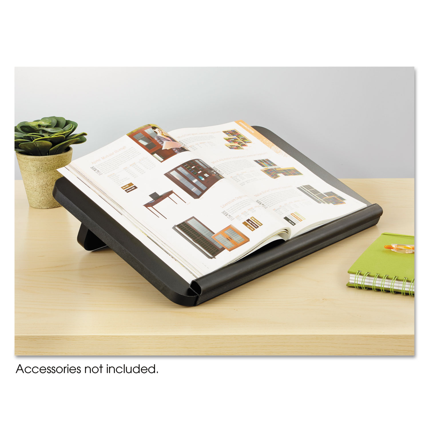  Safco 2156BL Ergo-Comfort Read/Write Freestanding Desktop Copy Stand, Wood, Black (SAF2156BL) 
