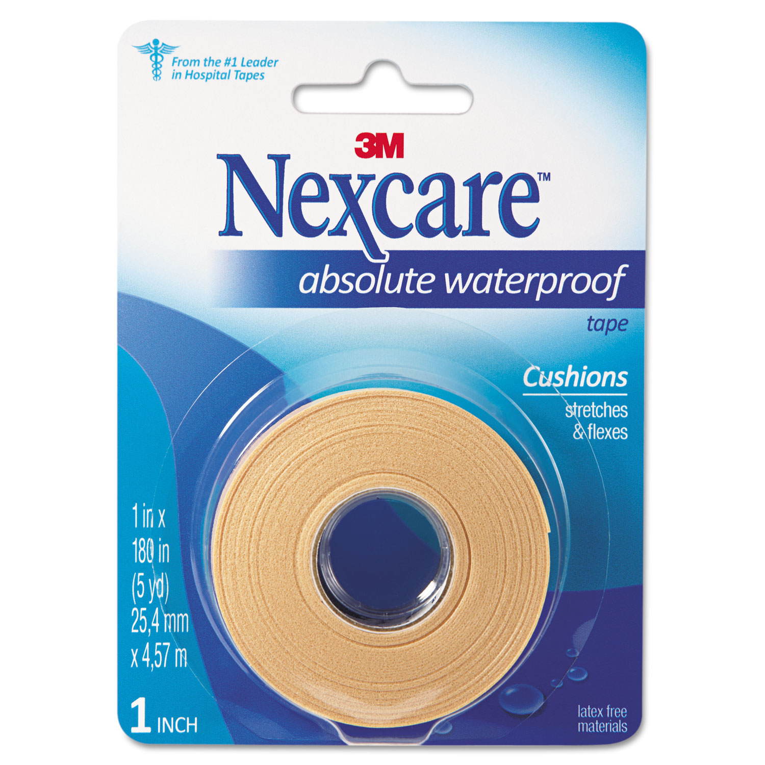  3M Nexcare 731 Absolute Waterproof First Aid Tape, Foam, 1 x 180 (MMM731) 