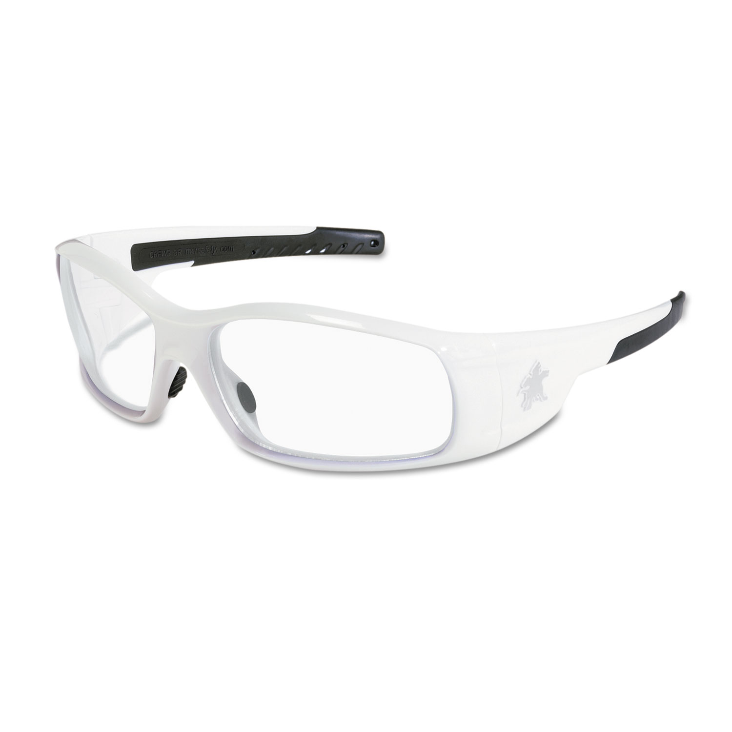 Swagger Safety Glasses, White Frame, Clear Lens