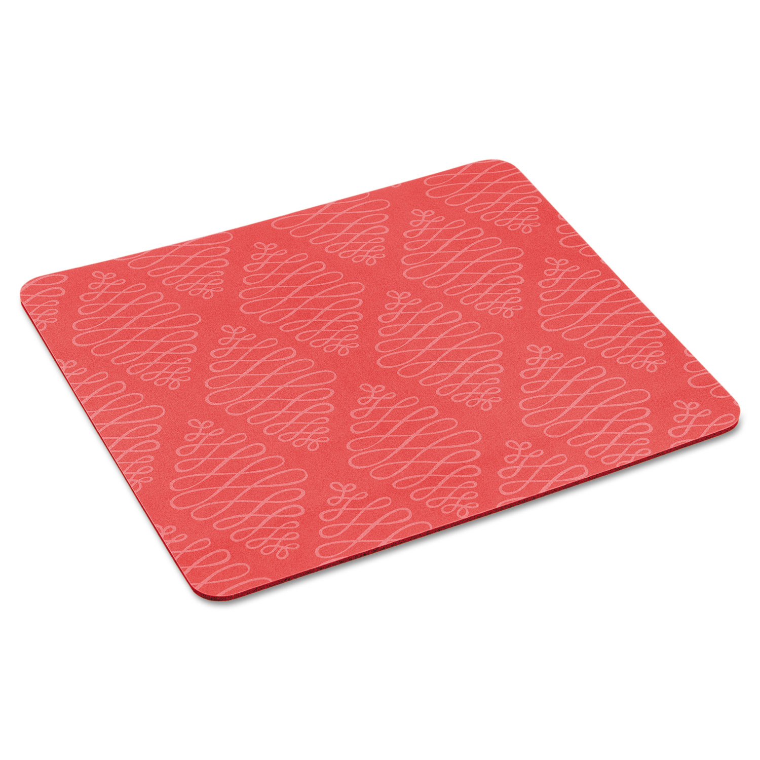 Mouse Pad with Precise Mousing Surface, 9 x 8 x 1/5, Coral Design