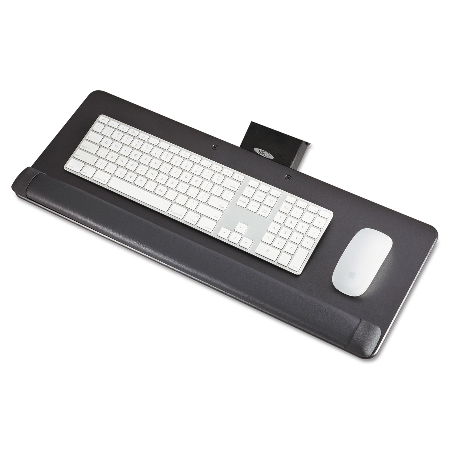  Safco 2133BL Knob-Adjust Keyboard Platform, 25w x 9.5d, Black (SAF2133BL) 