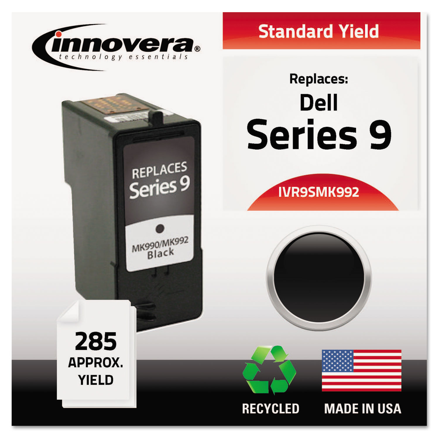 Remanufactured MK990 (Series 9) High-Yield Ink, 285 Page-Yield, Black