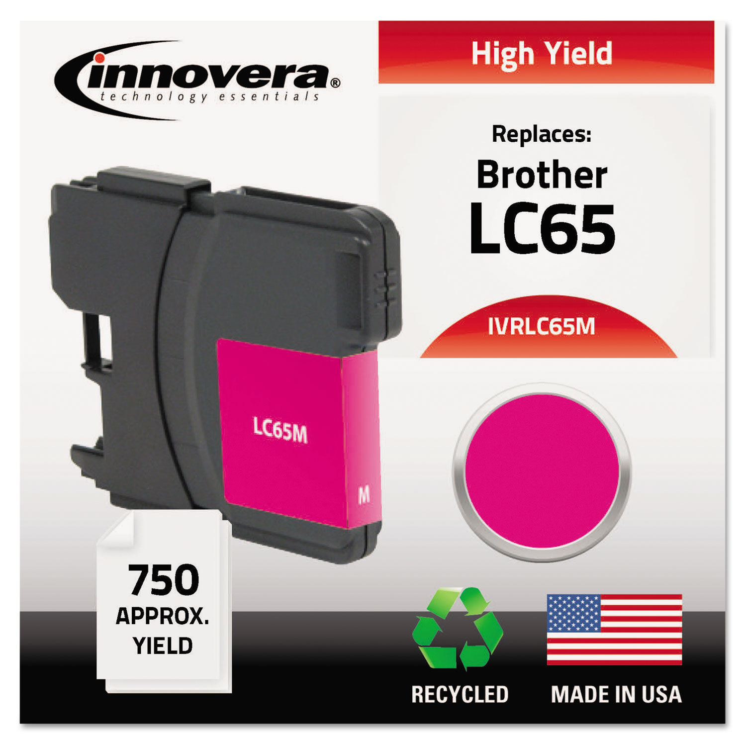 Remanufactured LC65M High-Yield Ink, Magenta