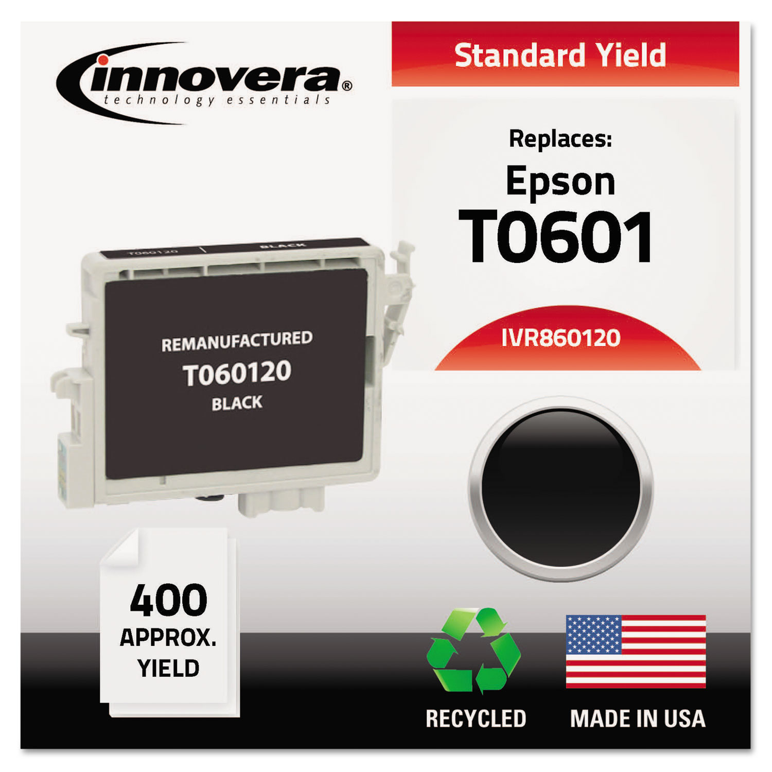 Remanufactured T060120 (60) Ink, 400 Page-Yield, Black