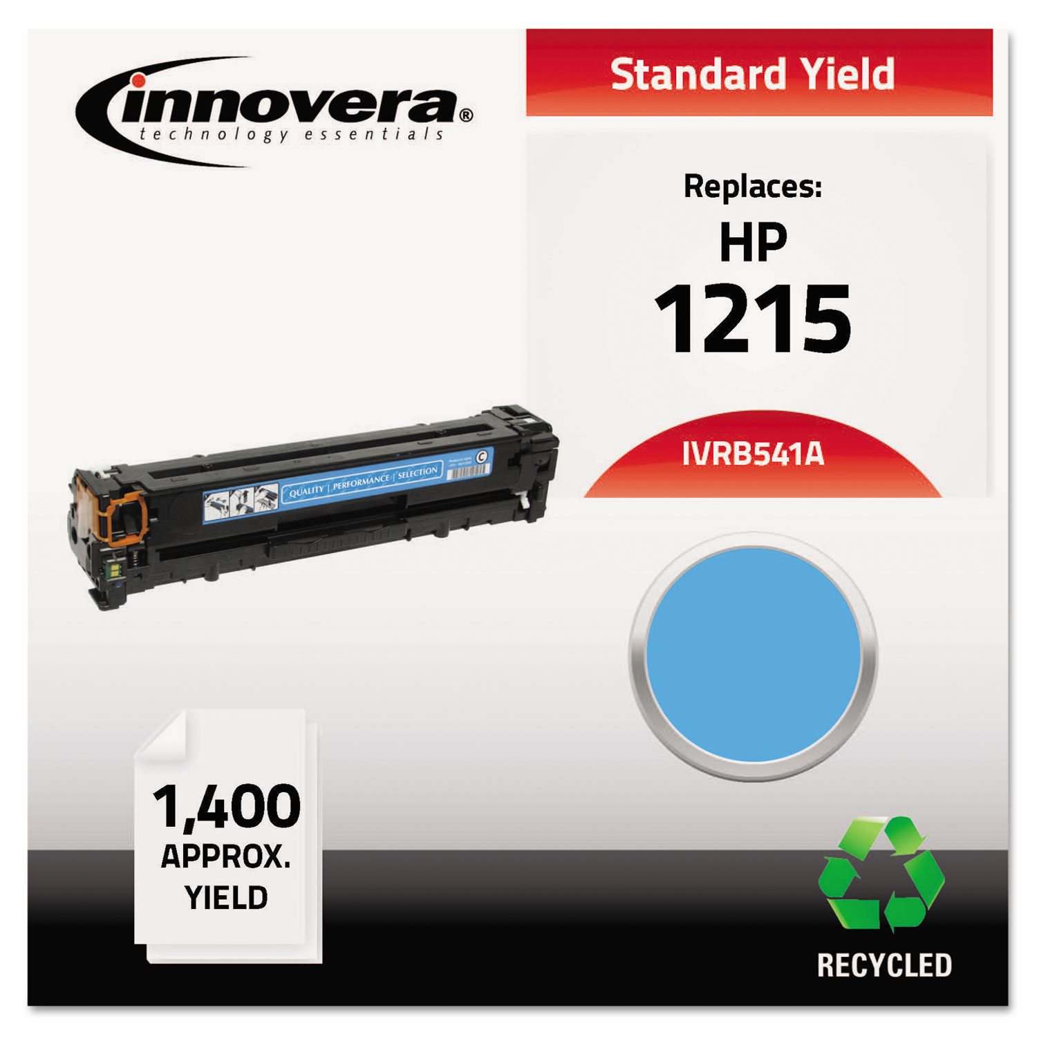 Remanufactured CB541A (125A) Toner, 1400 Page-Yield, Cyan