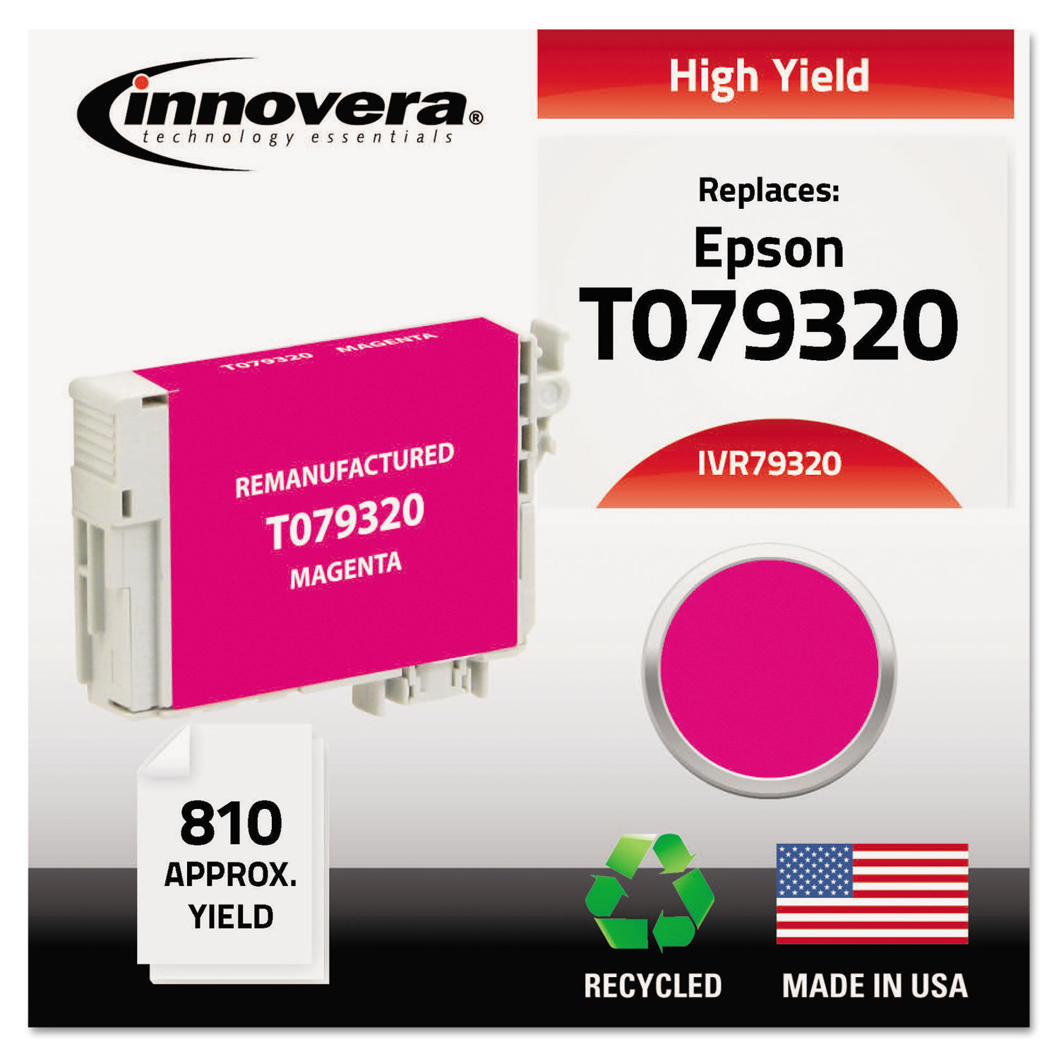 Remanufactured T079320 (79) High-Yield Ink, Magenta