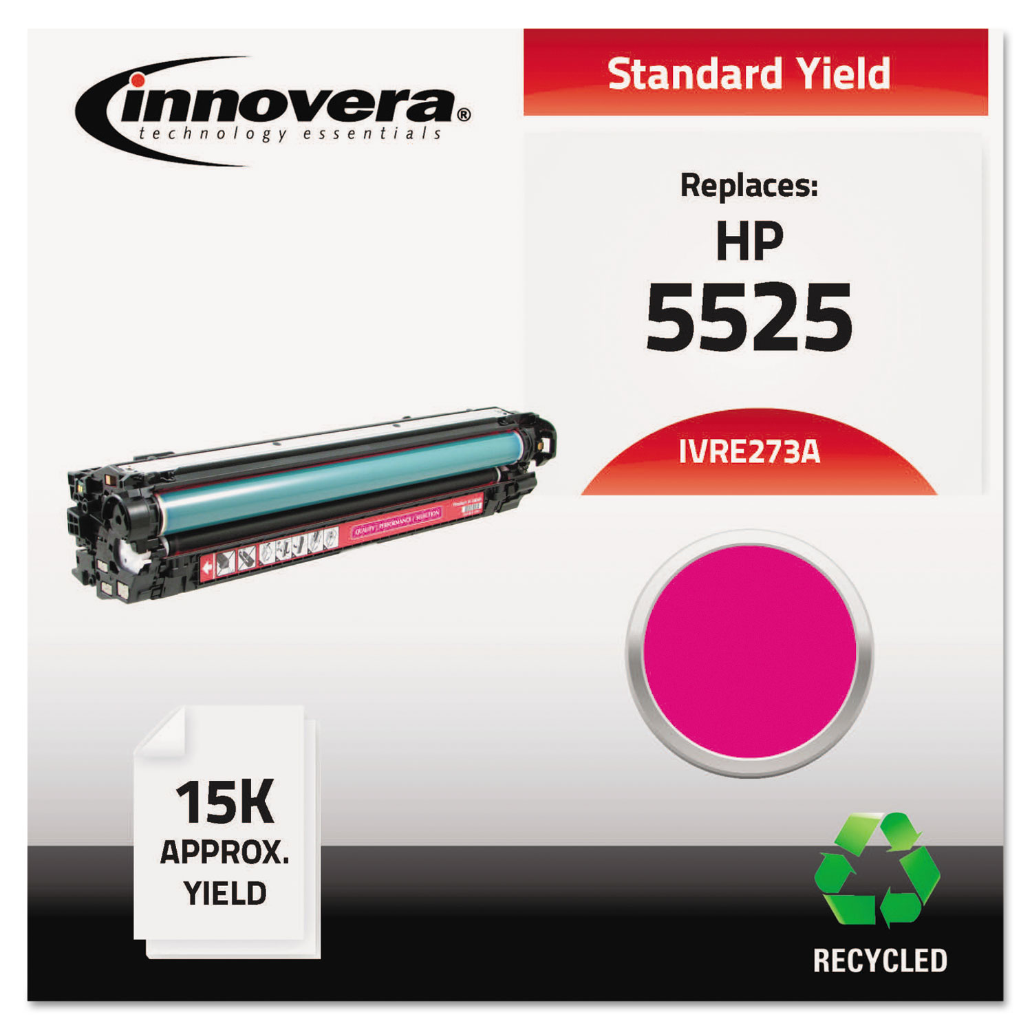  Innovera IVRE273A Remanufactured CE273A (650A) Toner, 15000 Page-Yield, Magenta (IVRE273A) 