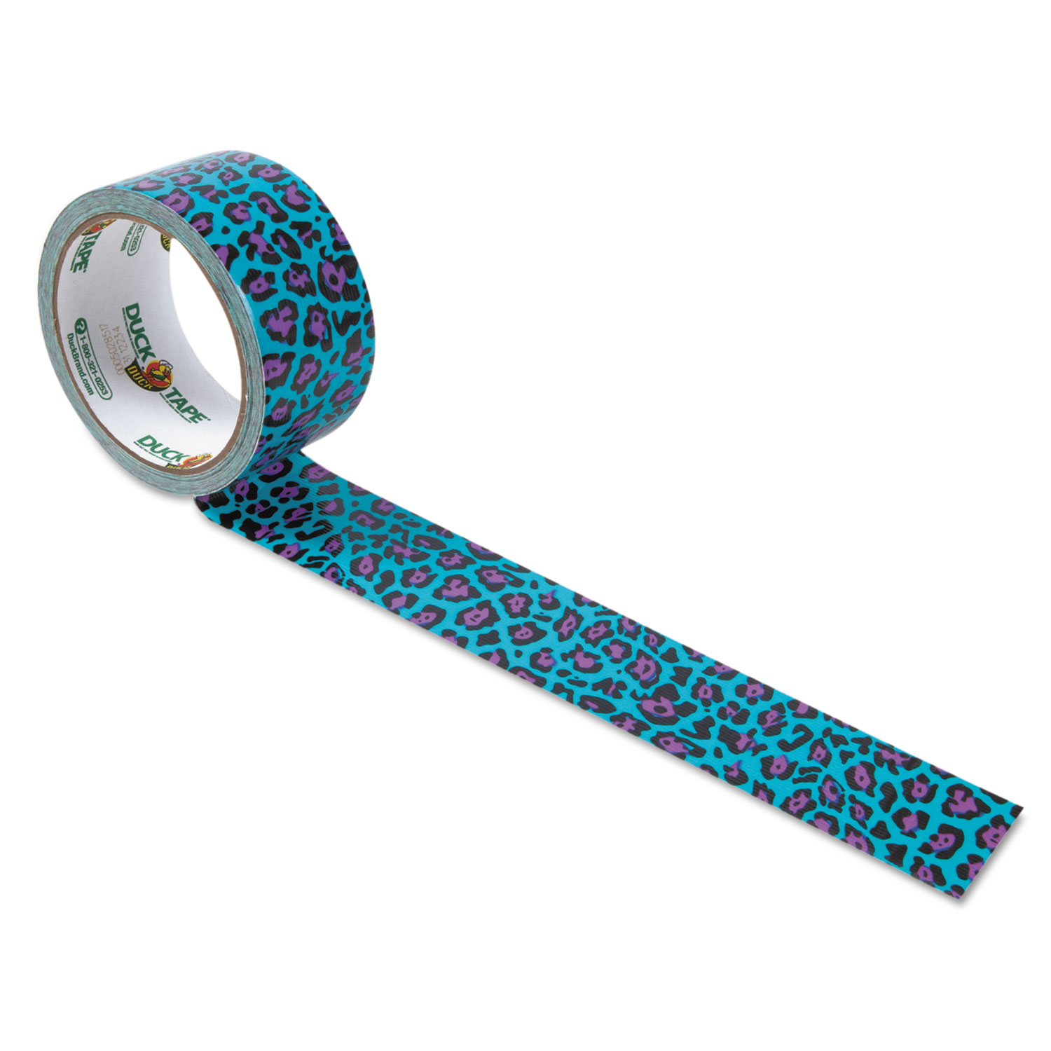 Colored Duct Tape, 9 mil, 1.88 x 10 yds, 3 Core, Blue Leopard