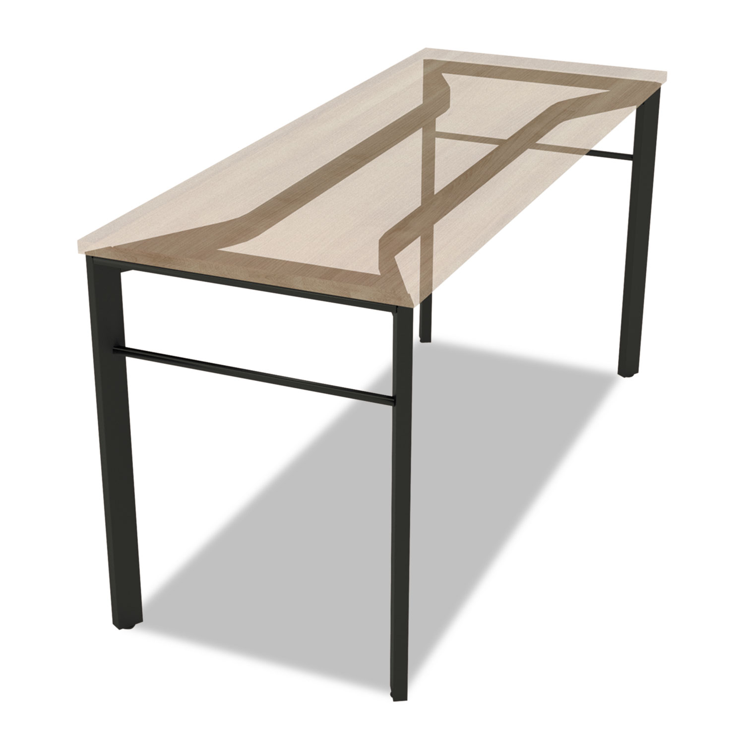 Manage Series Desk Leg, Steel, 2-1/4w x 23-1/2d x 28-1/2h, Ash