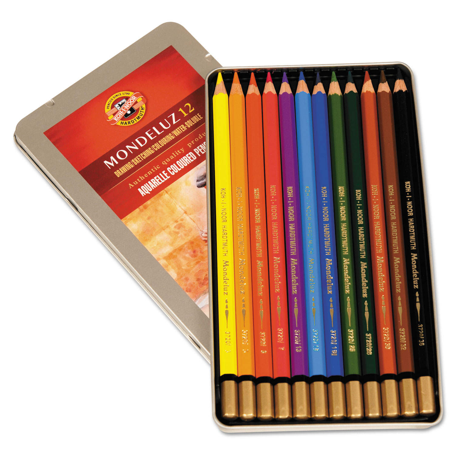 Mondeluz Aquarelle Colored Pencils, Assorted
