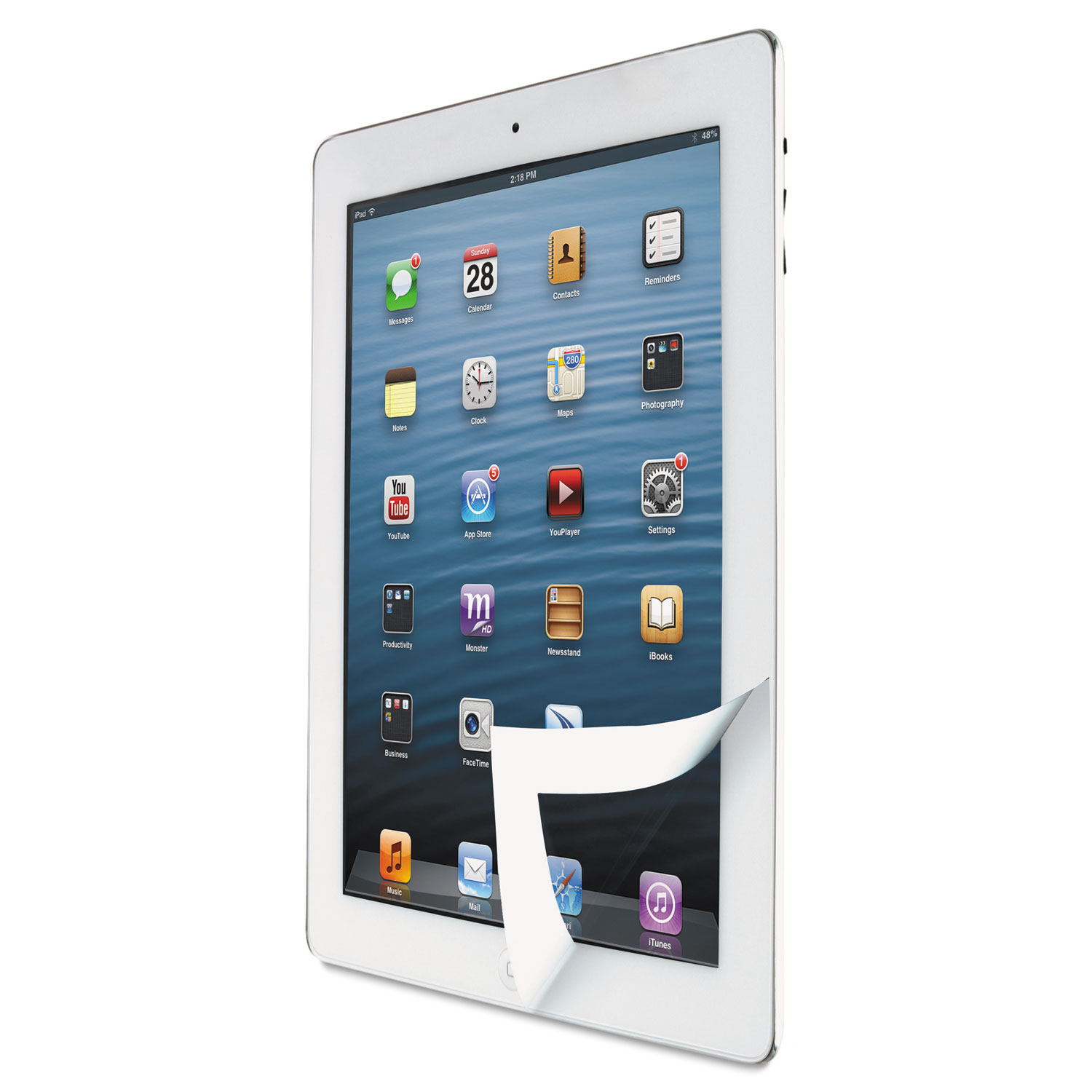 Bubble-Free Protective Filter for iPad mini, White