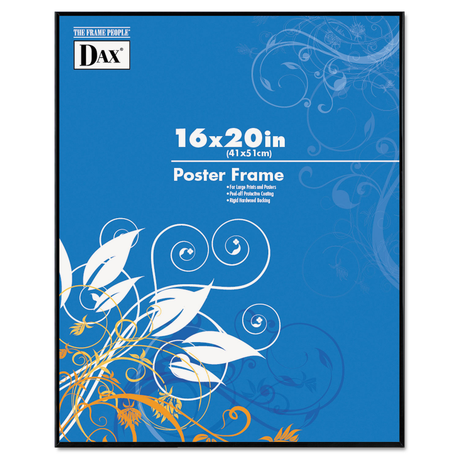  DAX N16016BT Coloredge Poster Frame, Clear Plastic Window, 16 x 20, Black (DAXN16016BT) 