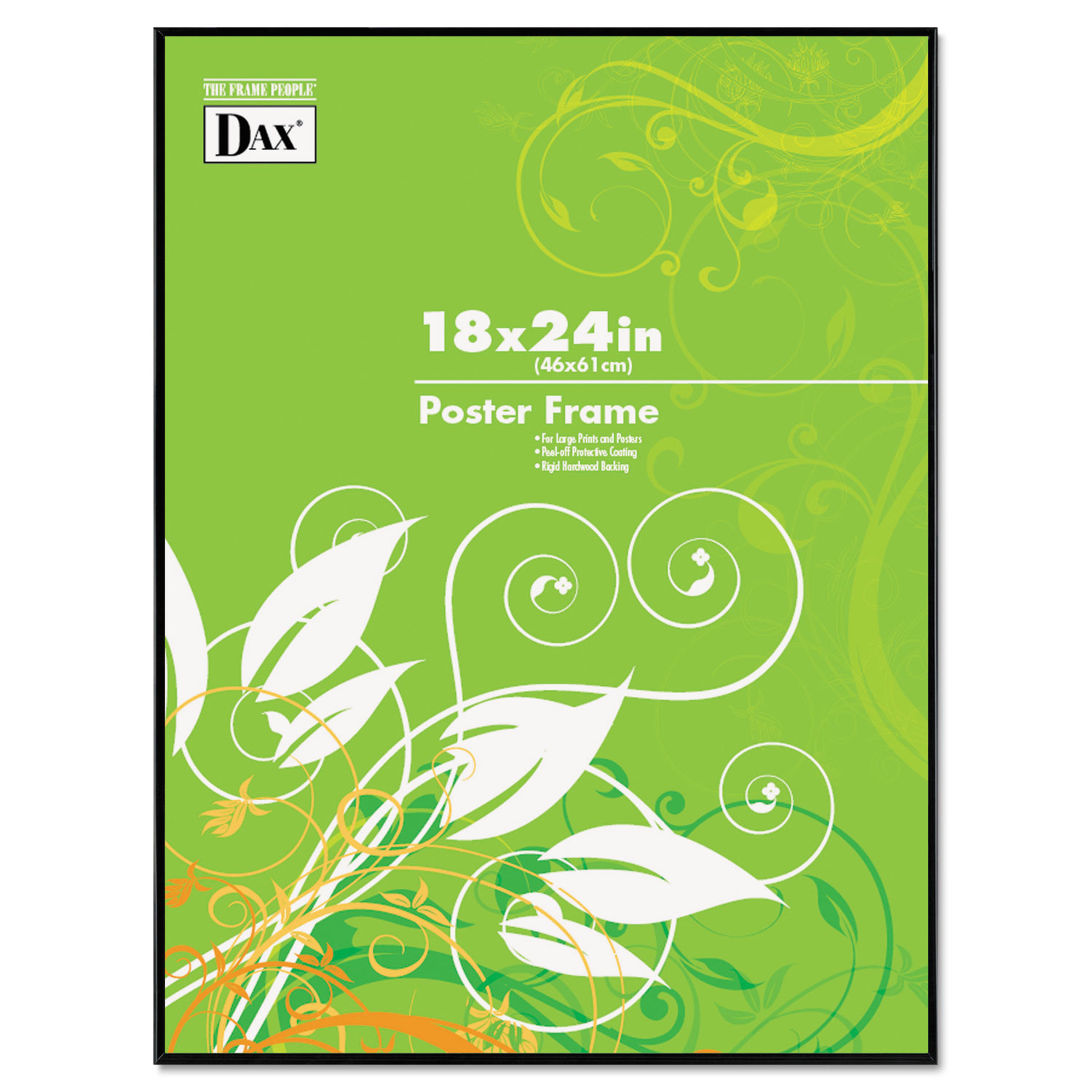  DAX N16018BT Coloredge Poster Frame, Clear Plastic Window, 18 x 24, Black (DAXN16018BT) 