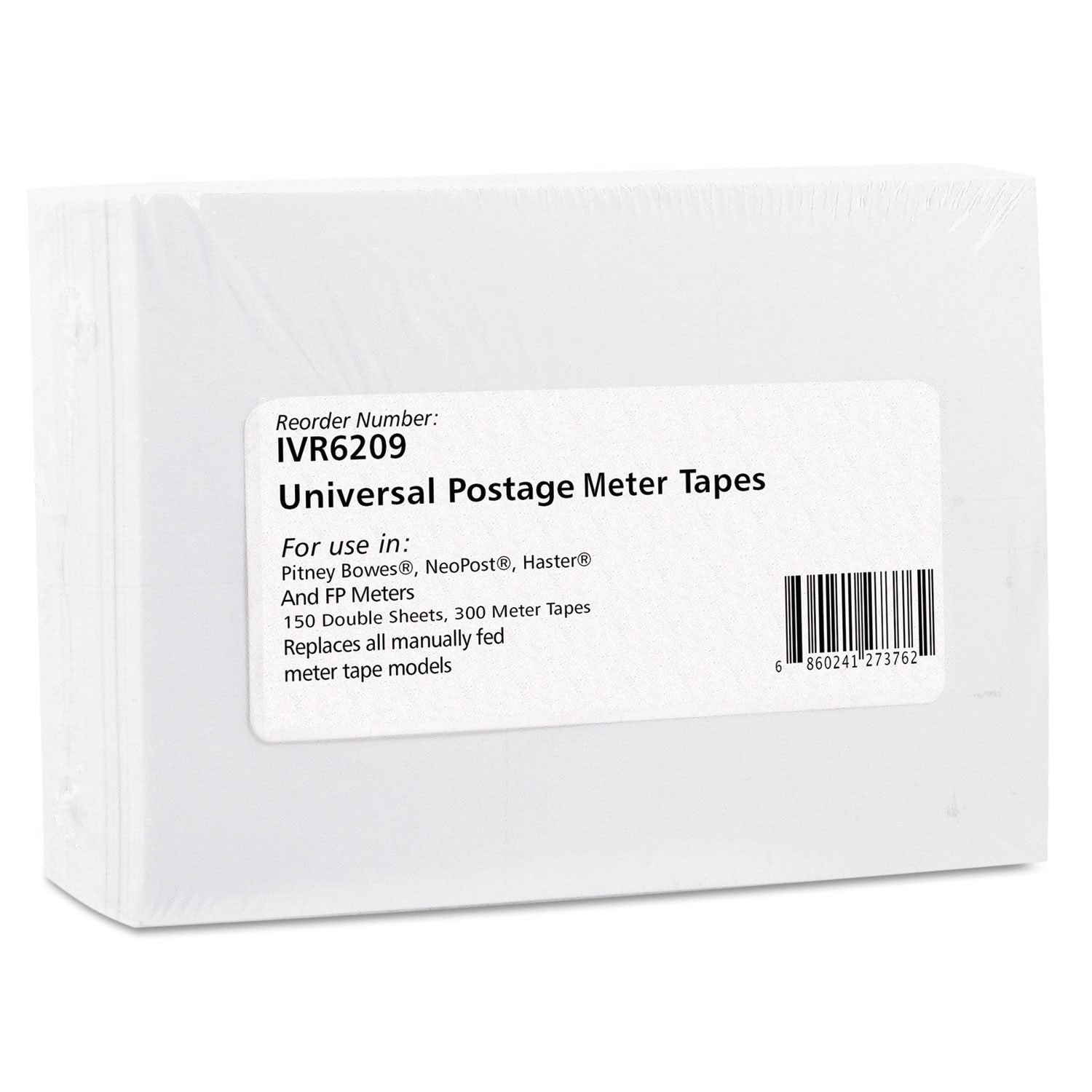  Innovera IVR6209 Postage Labels, 3.5 x 5.25, White, 2/Sheet, 150 Sheets/Box (IVR6209) 