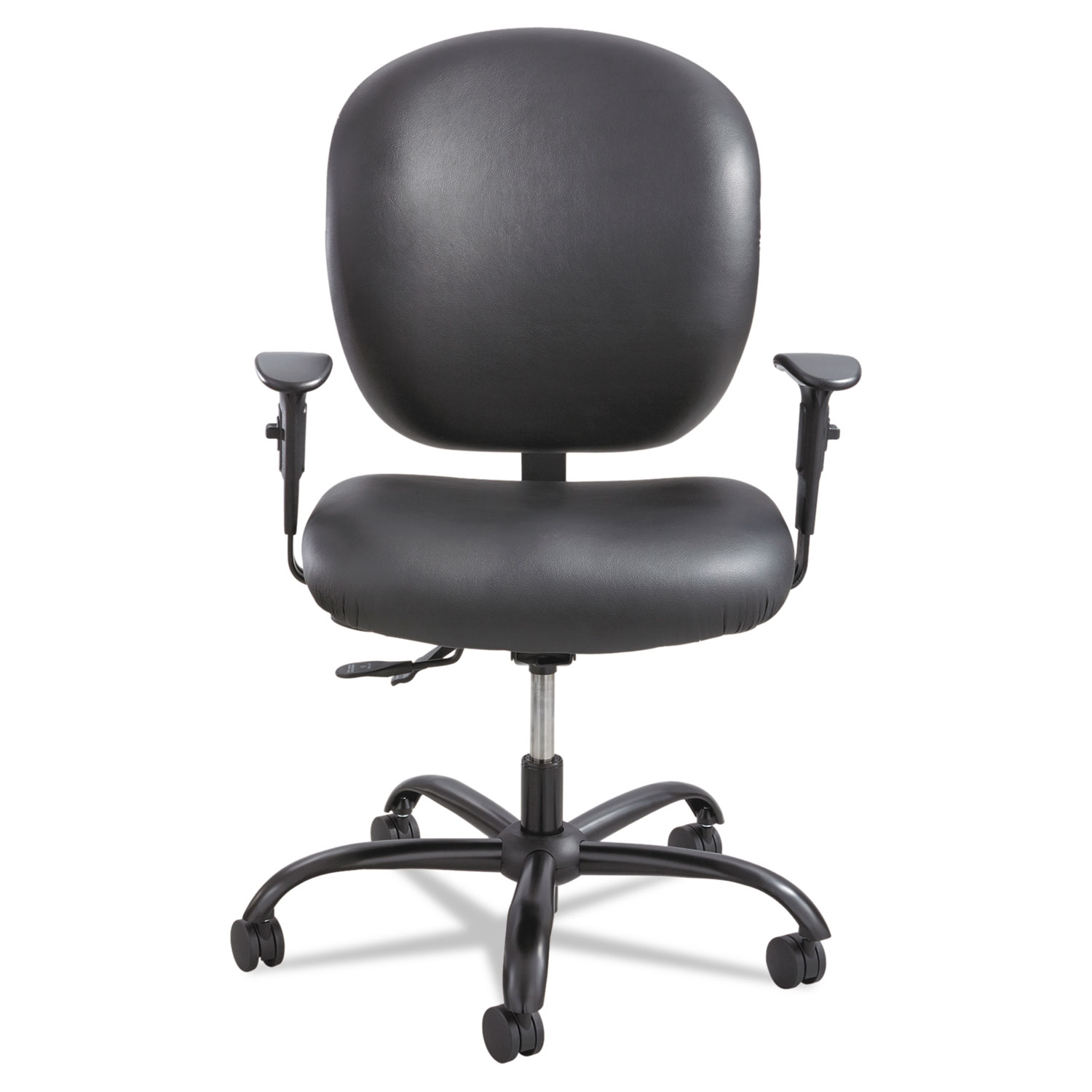  Safco 3391BV Alday Intensive-Use Chair, Supports up to 500 lbs., Black Seat/Black Back, Black Base (SAF3391BV) 