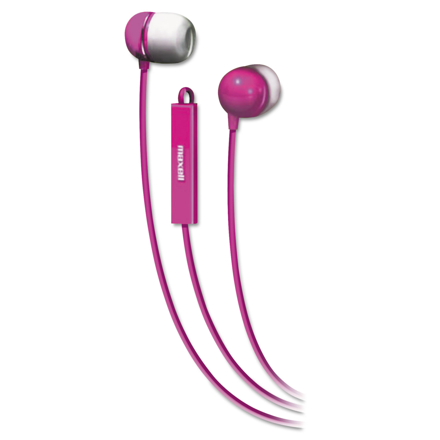  Maxell 190304 In-Ear Buds with Built-in Microphone, Pink (MAX190304) 