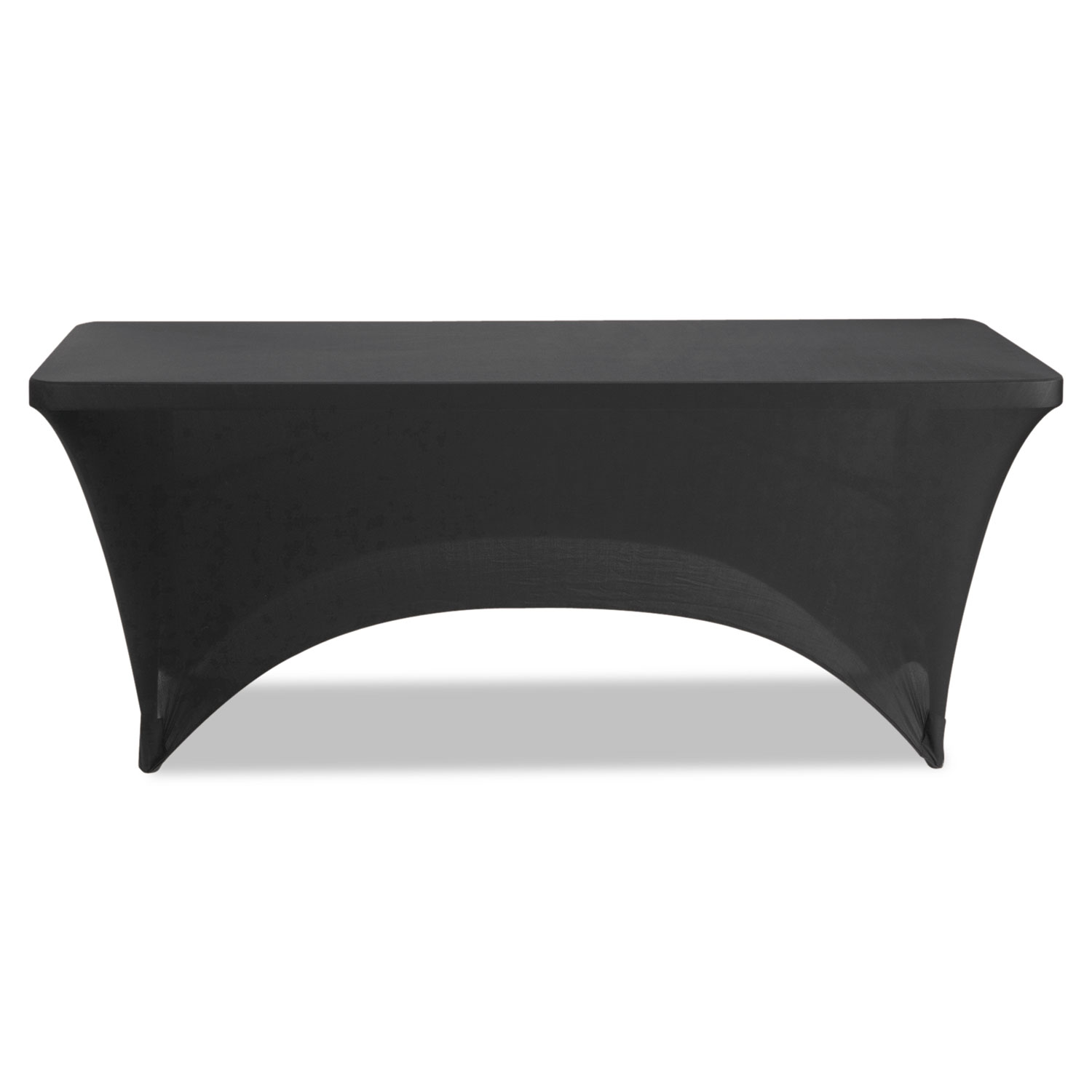  Iceberg 16521 Stretch-Fabric Table Cover, Polyester/Spandex, 30 x 72, Black (ICE16521) 
