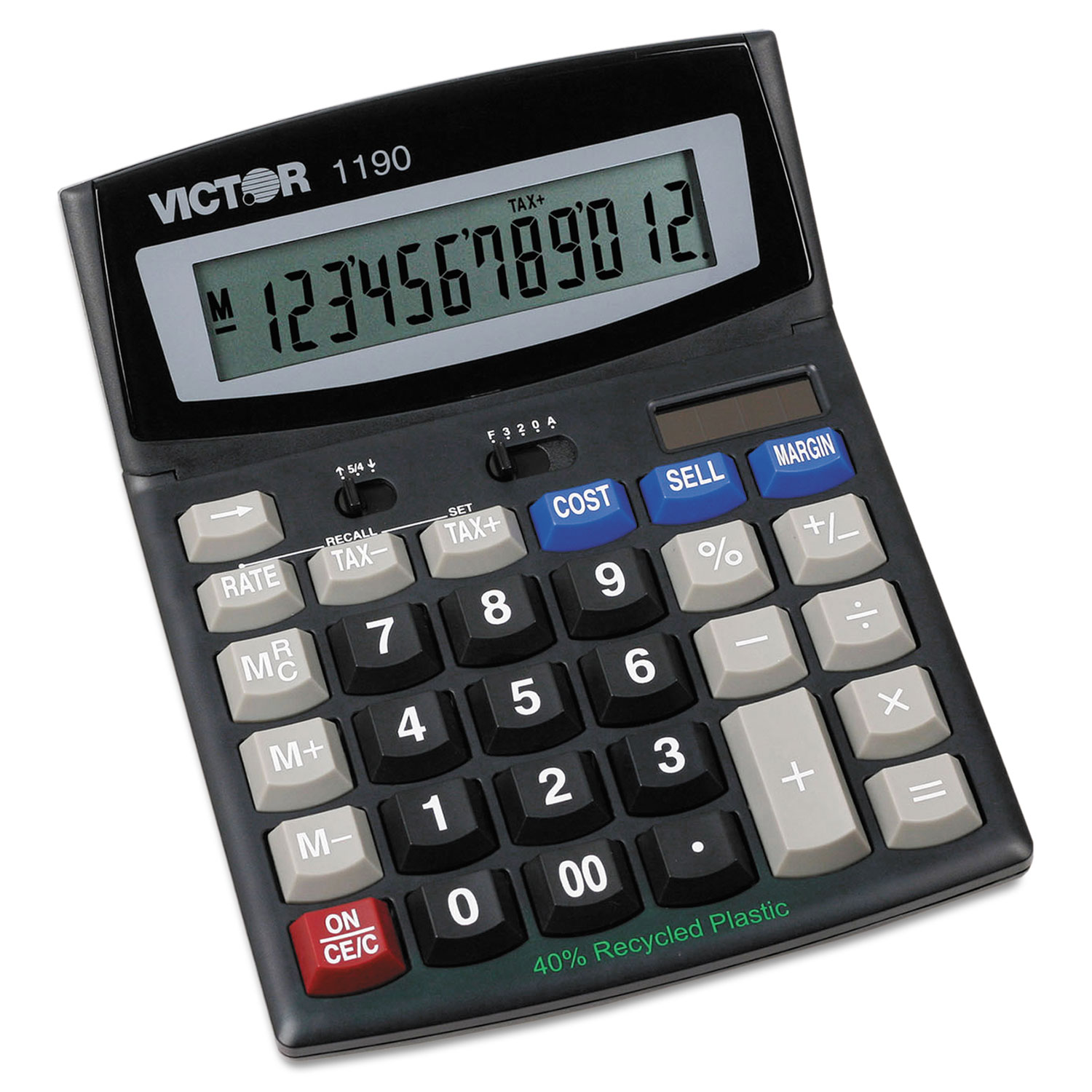  Victor 1190 1190 Executive Desktop Calculator, 12-Digit LCD (VCT1190) 