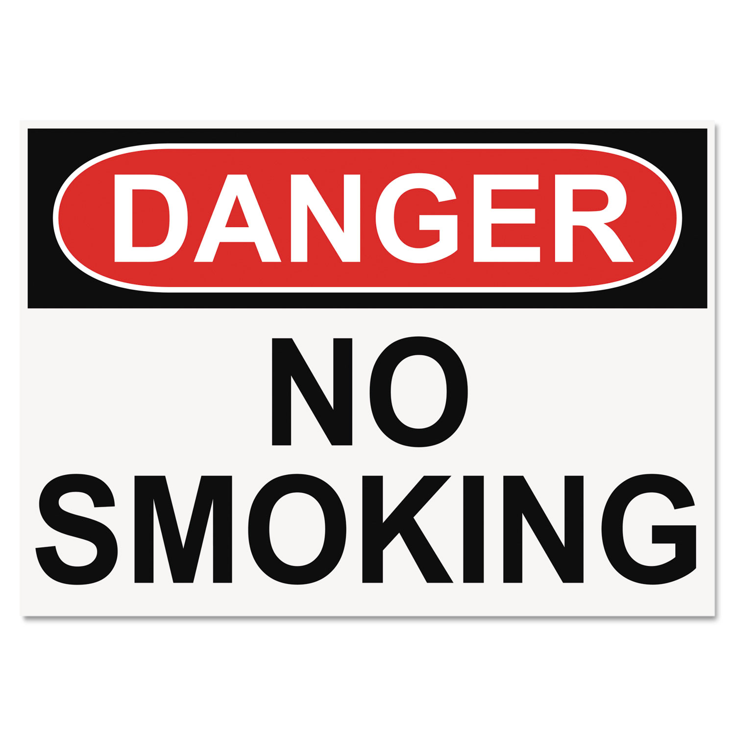  Headline Sign 5484 OSHA Safety Signs, DANGER NO SMOKING, White/Red/Black, 10 x 14 (USS5484) 