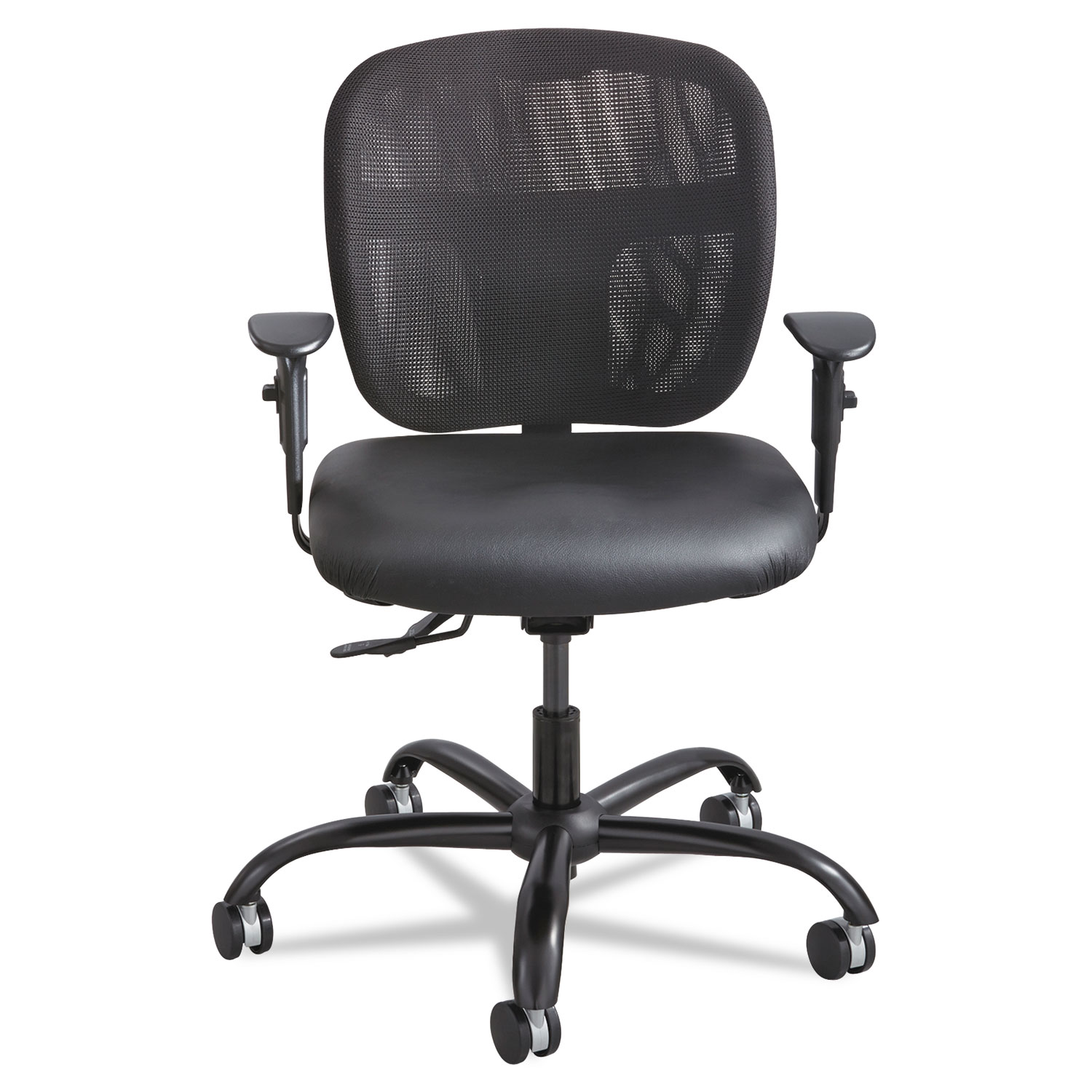 Vue Intensive Use Mesh Task Chair, Vinyl Seat, Black