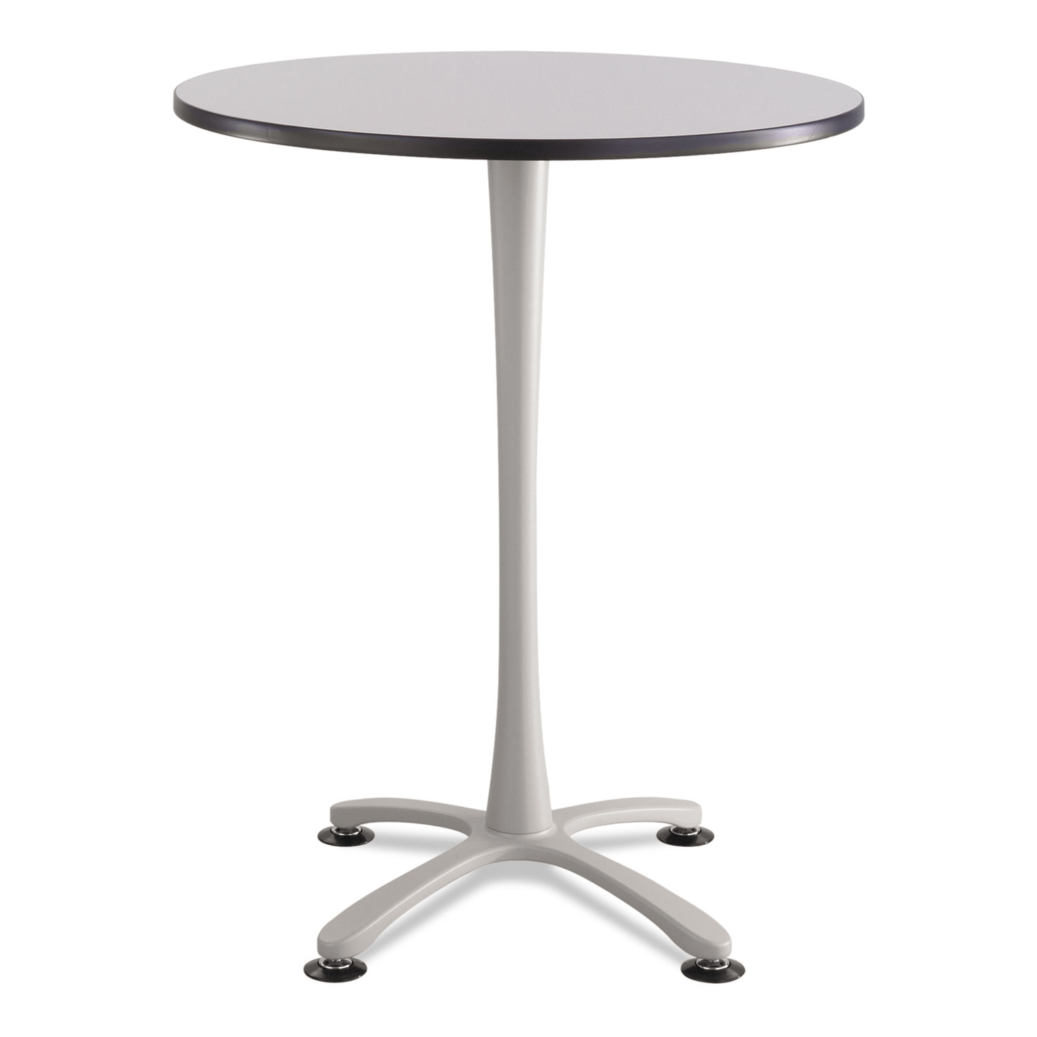 Cha-Cha Bistro Height Table Base, X-Style, Steel, 42 High, Metallic Gray