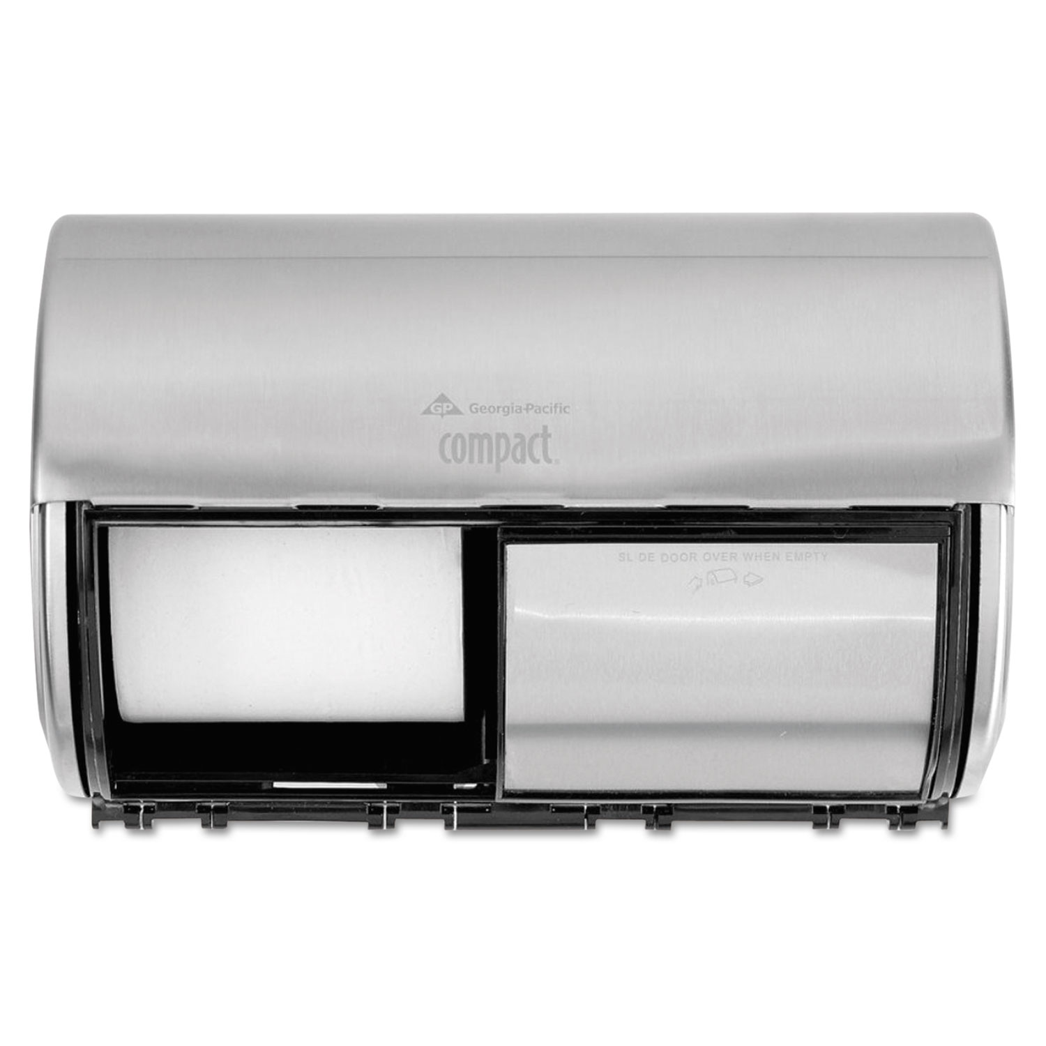  Georgia Pacific Professional 56798 Compact Coreless Side-by-Side 2-Roll Dispenser, 10.13 x 6.75 x 7.13, Stainless (GPC56798) 