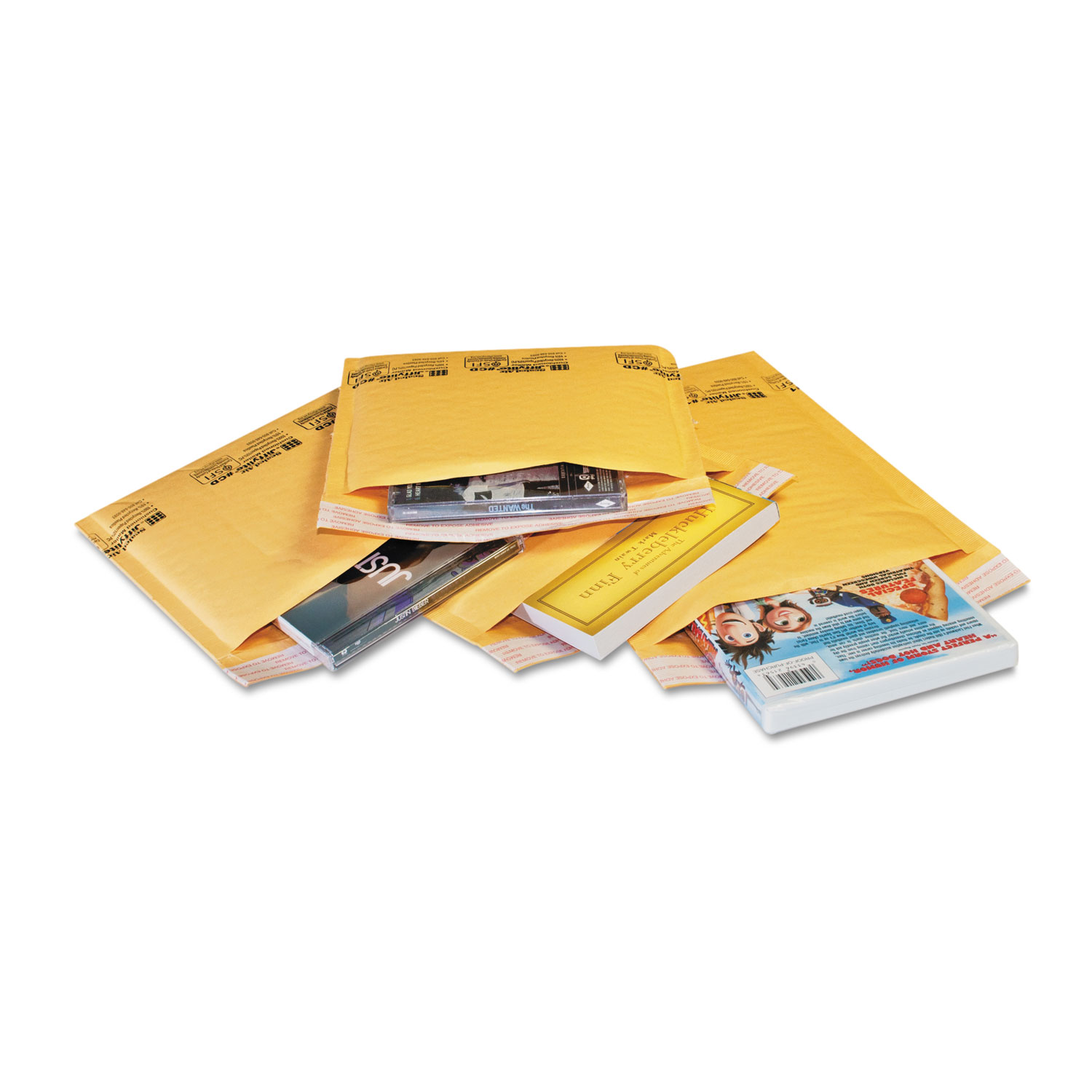 Jiffylite Self Seal Mailer, 4 x 8, Golden Yellow